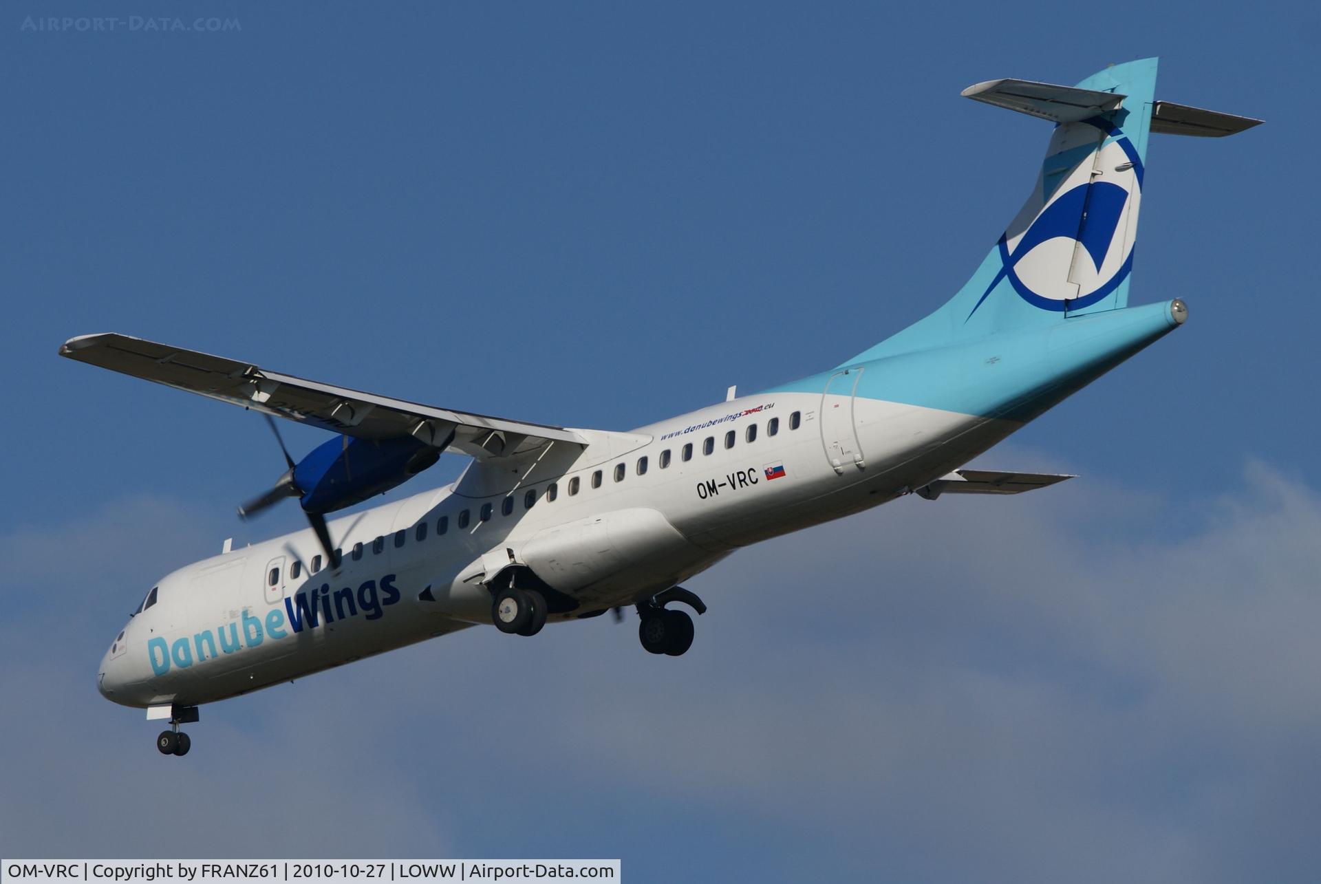 OM-VRC, 1992 ATR 72-202 C/N 307, Danube Wings