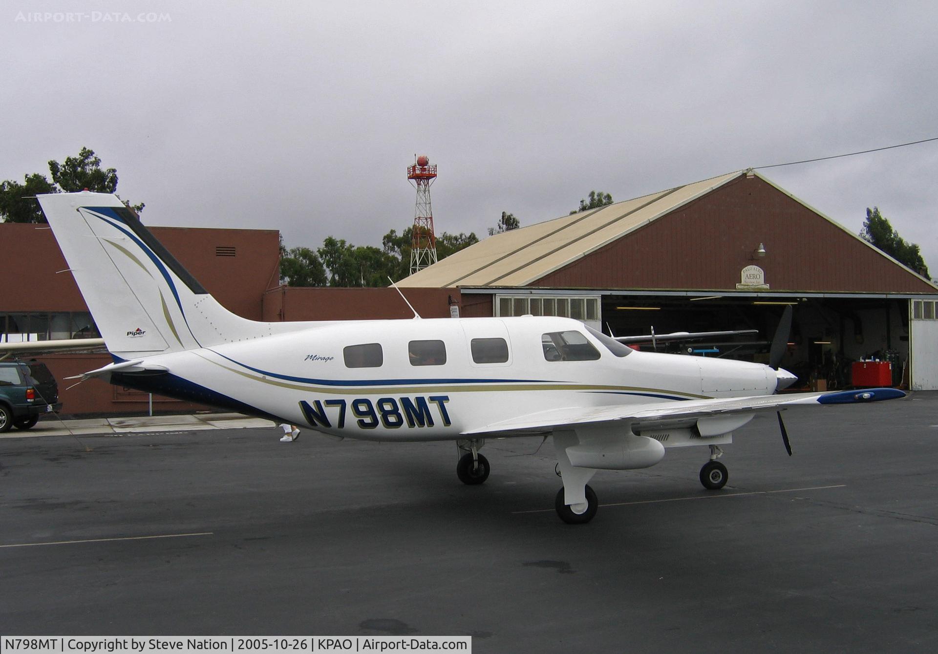 N798MT, 2005 Piper PA-46-350P Malibu Mirage C/N 4636367, KRG Investments (Celina, OH) 2005 PA-46-350P at Palo Alto, CA