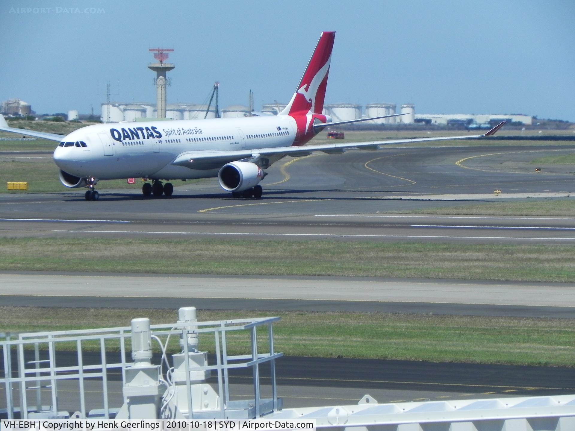 VH-EBH, 2007 Airbus A330-202 C/N 892, Just landed at SYD