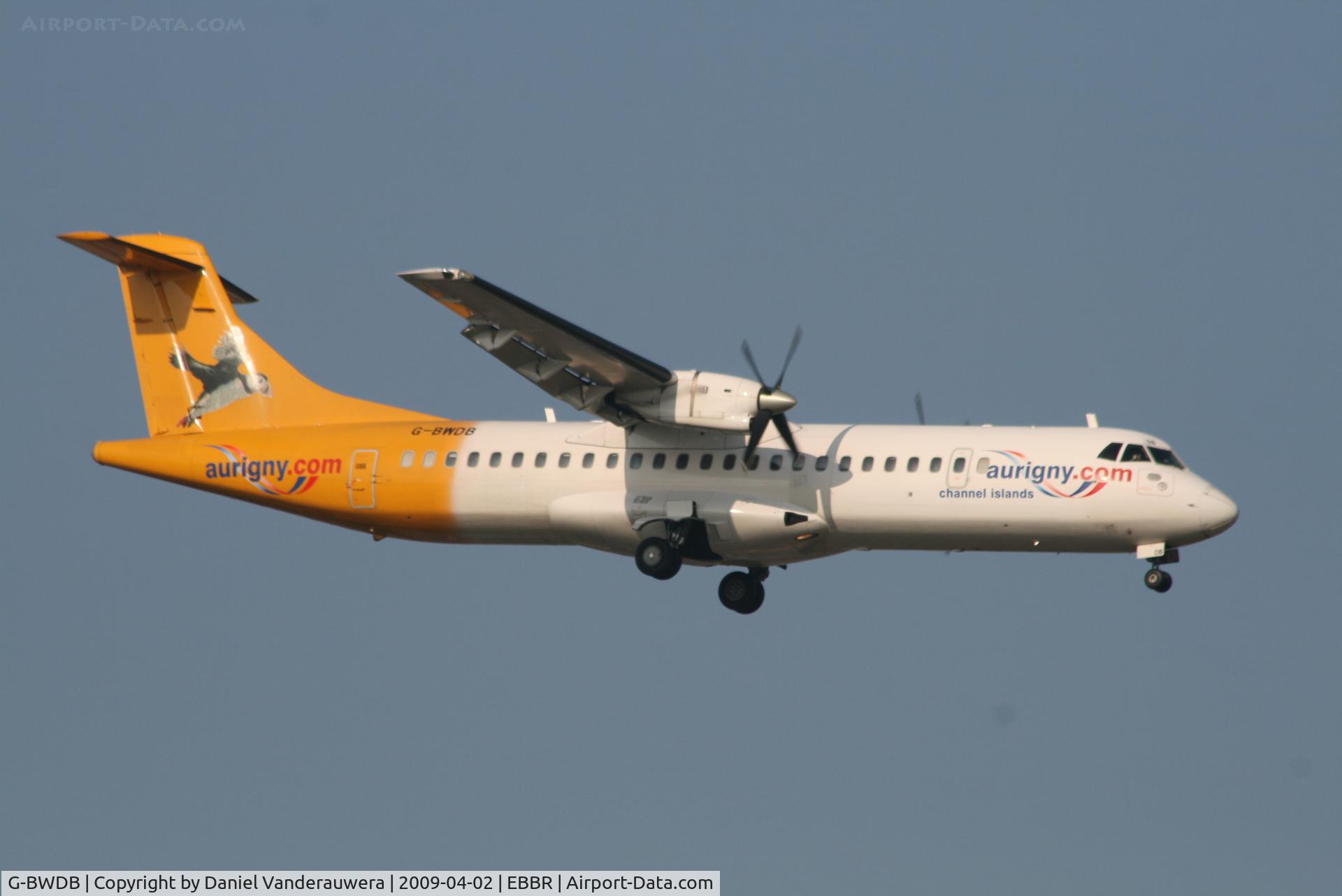 G-BWDB, 1995 ATR 72-202 C/N 449, Flight BE7181 is descending to RWY 02