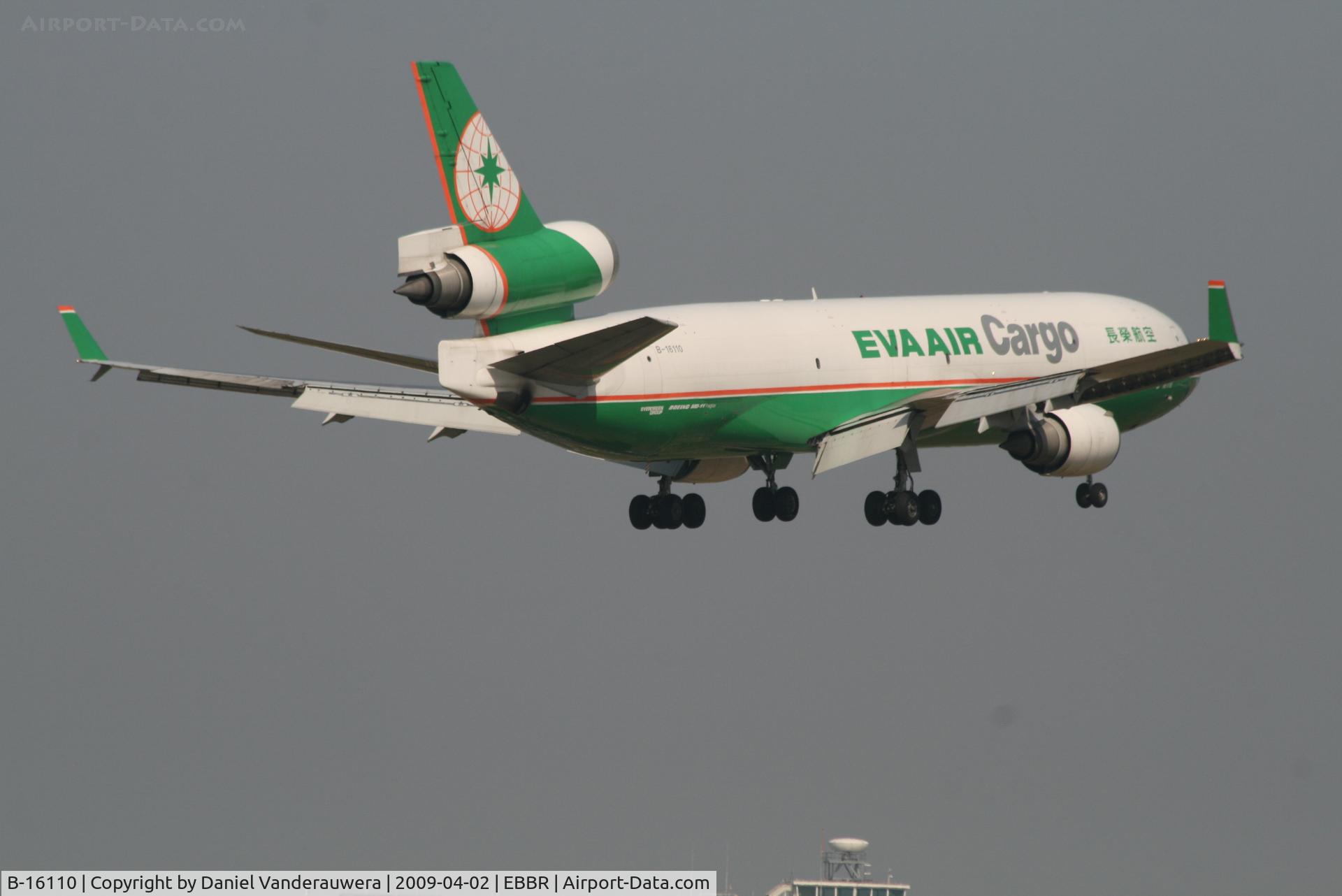 B-16110, 1998 McDonnell Douglas MD-11F C/N 48786, Several seconds before landing on RWY 02