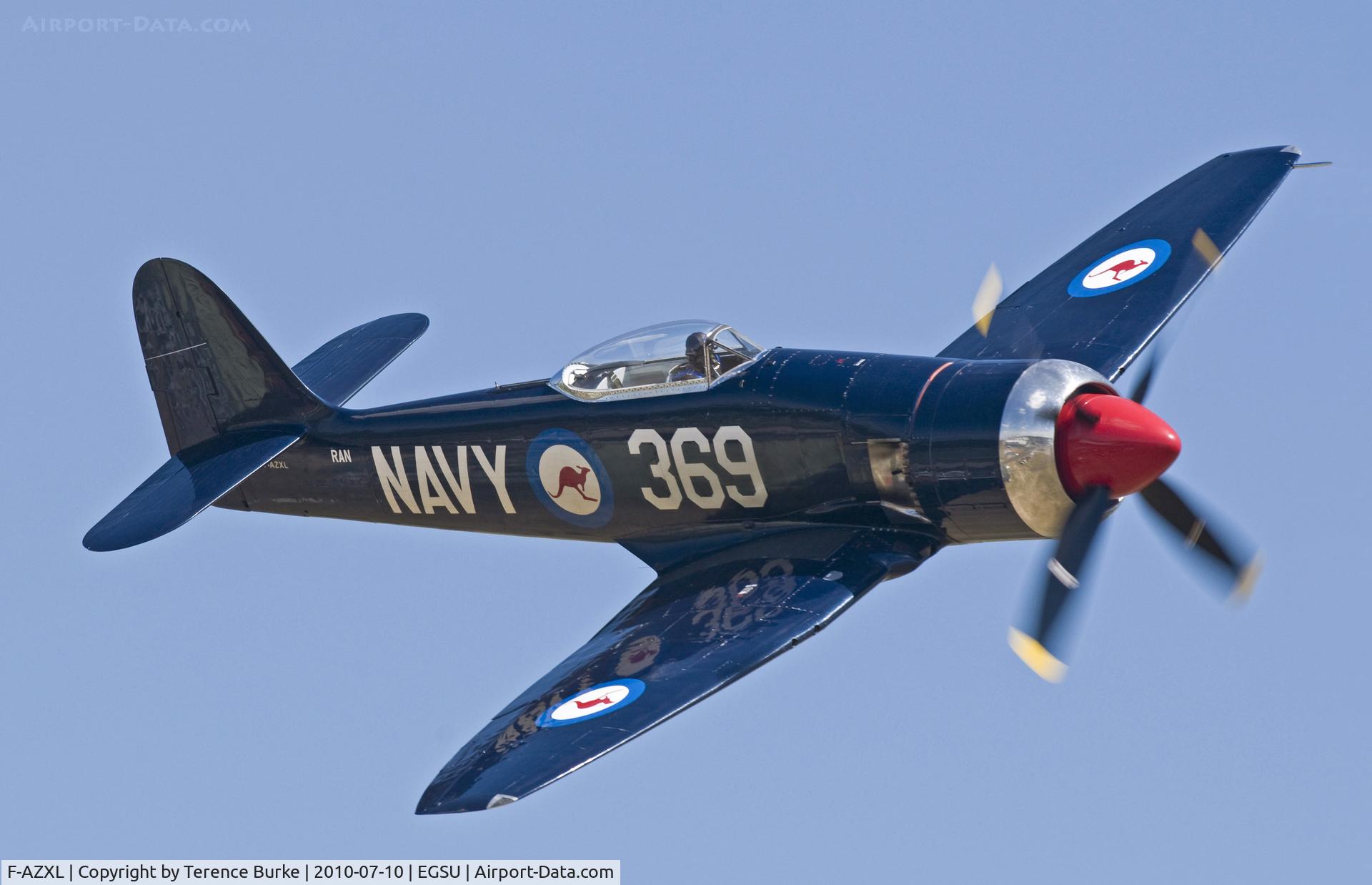 F-AZXL, 1948 Hawker Fury FB.10 C/N 37514/ISS20, Flying Legends Duxford 2010