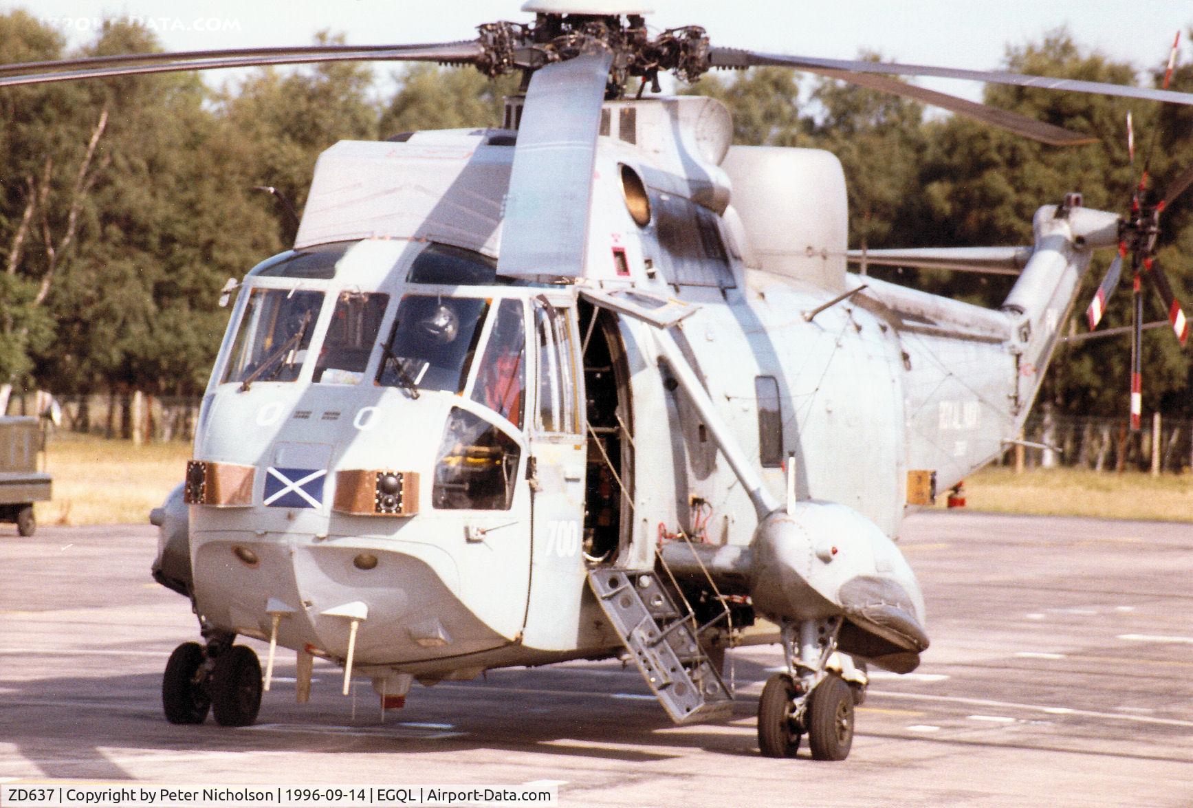 ZD637, Westland Sea King HAS.6 C/N WA946, Another view of the Sea King HAS.5 from Prestwick on display at the 1996 RAF Leuchars Airshow.