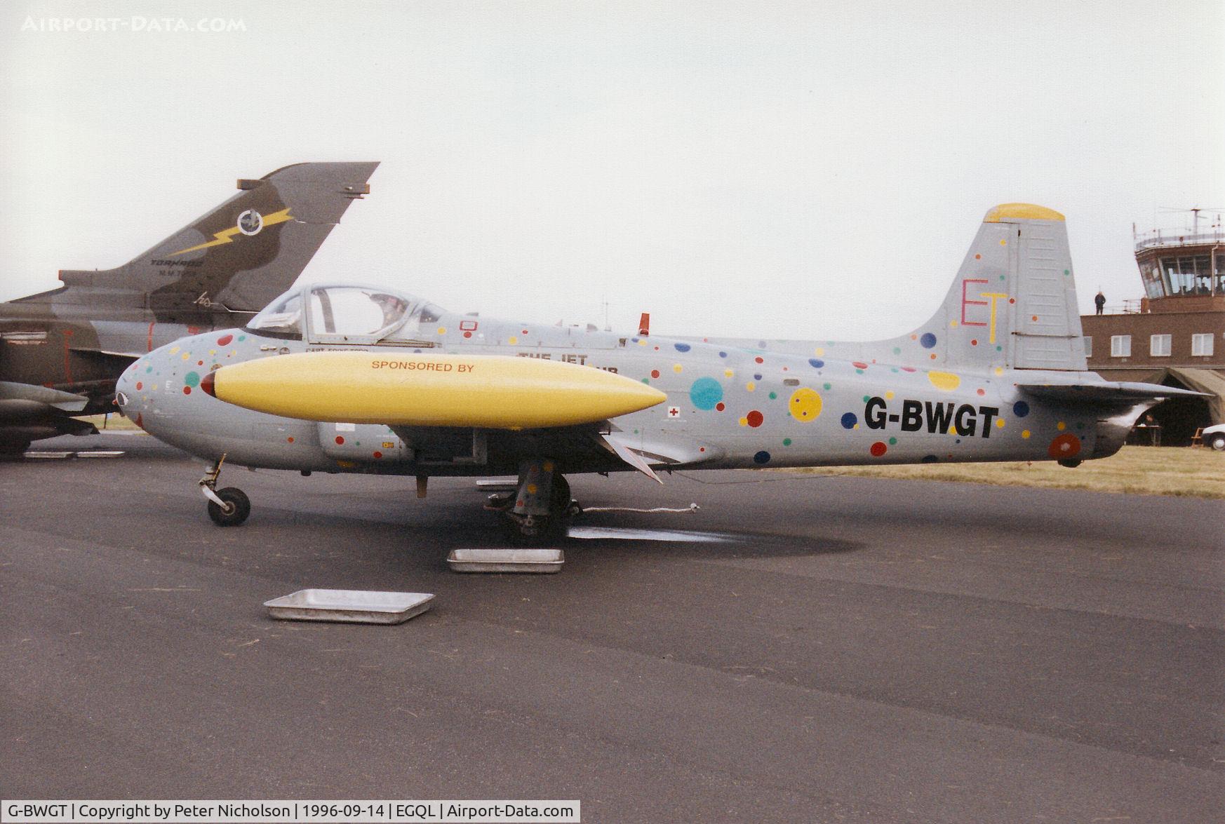 G-BWGT, 1963 BAC 84 Jet Provost T.4 C/N PAC/W/21624, Jet Provost T.4 formerly XR679 on display at the 1996 RAF Leuchars Airshow.