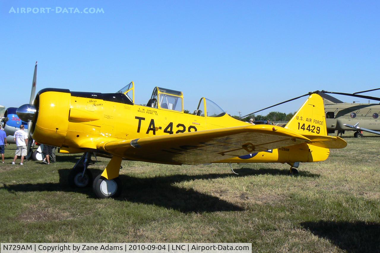 N729AM, 1951 North American T-6G Texan C/N 182-116, At Lancaster Municipal - Warbirds on Parade Fly-in.