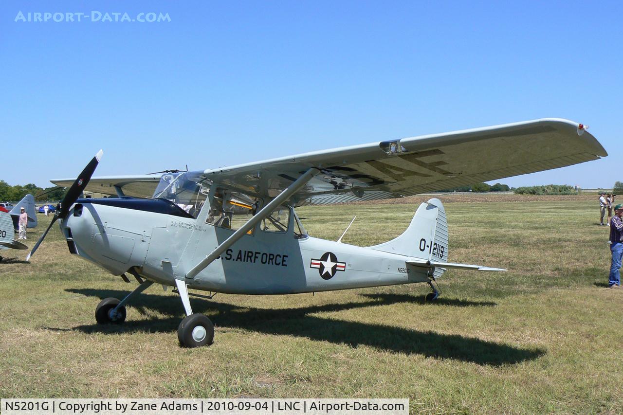 N5201G, Cessna 305A C/N 22433, At Lancaster Municipal - Warbirds on Parade Fly-in.