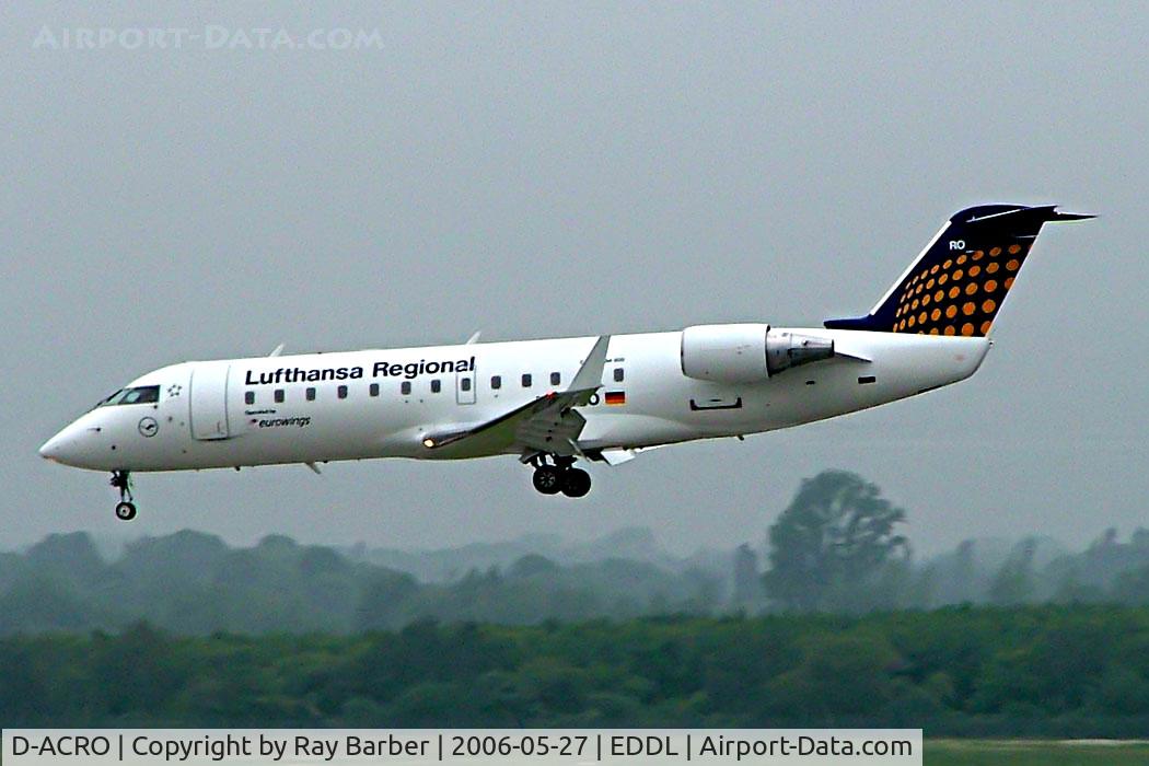 D-ACRO, 2001 Canadair CRJ-200LR (CL-600-2B19) C/N 7494, Canadair CRJ-200LR [7494] (Eurowings/Lufthansa Regional) Dusseldorf~D 27/05/2006