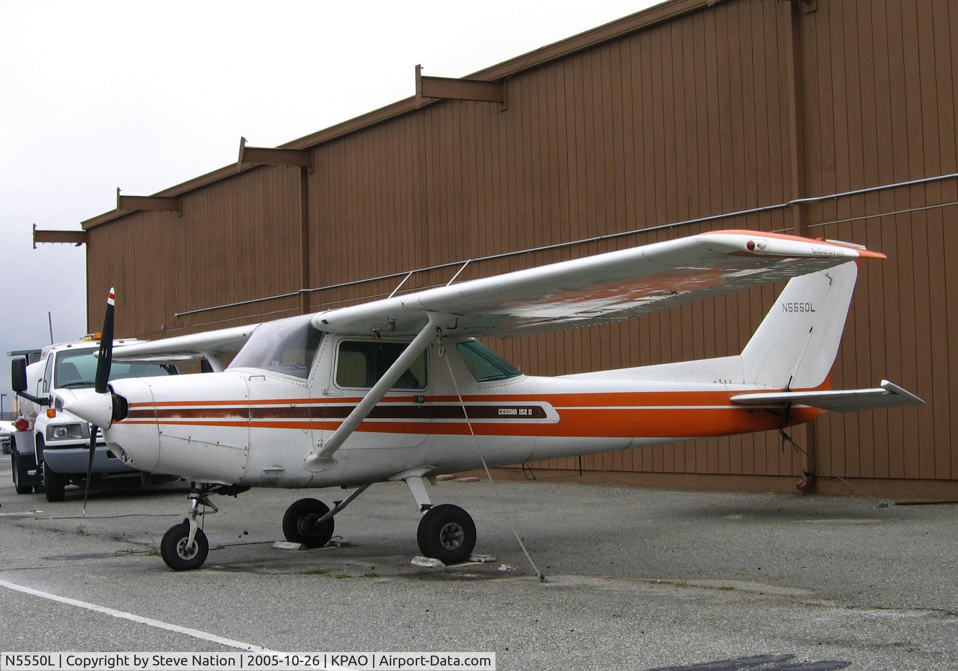 N5550L, 1980 Cessna 152 C/N 15284352, 1980 Cessna 152 @ Palo Alto, CA home base (exported to Peru in Jan 2006)