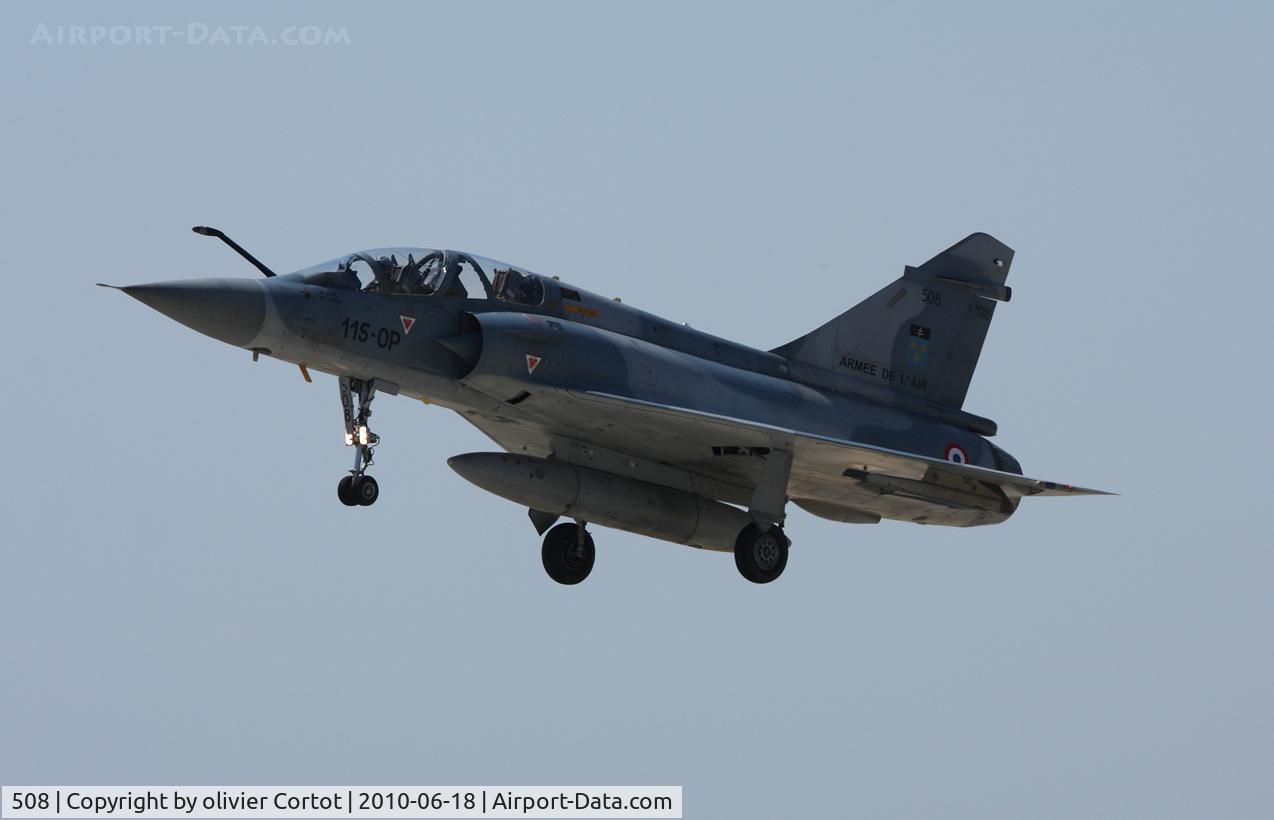 508, Dassault Mirage 2000B C/N 51, Landing at Istres French AF base