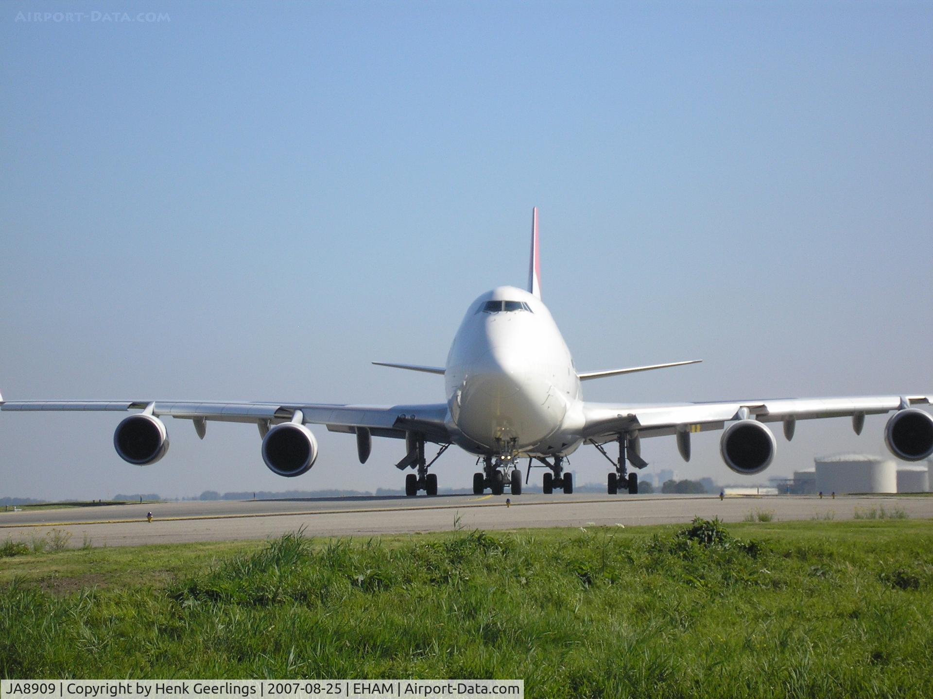 JA8909, 1993 Boeing 747-446 C/N 26353, JAL Cargo , departure from Schiphol to Narita, Japan