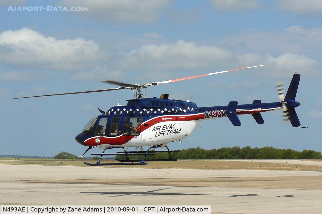 N493AE, Bell 407 C/N 53275, At Cleburne Municipal