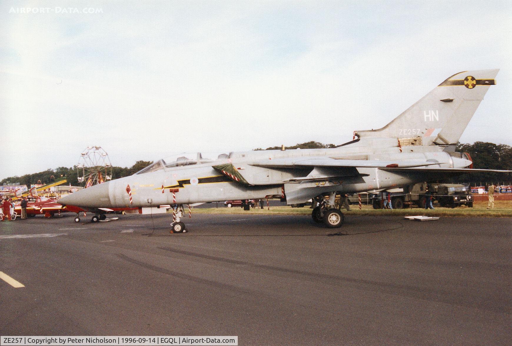 ZE257, 1987 Panavia Tornado F.3 C/N 610/AS033/3272, Tornado F.3 of 111 Squadron on display at the 1996 RAF Leuchars Airshow.