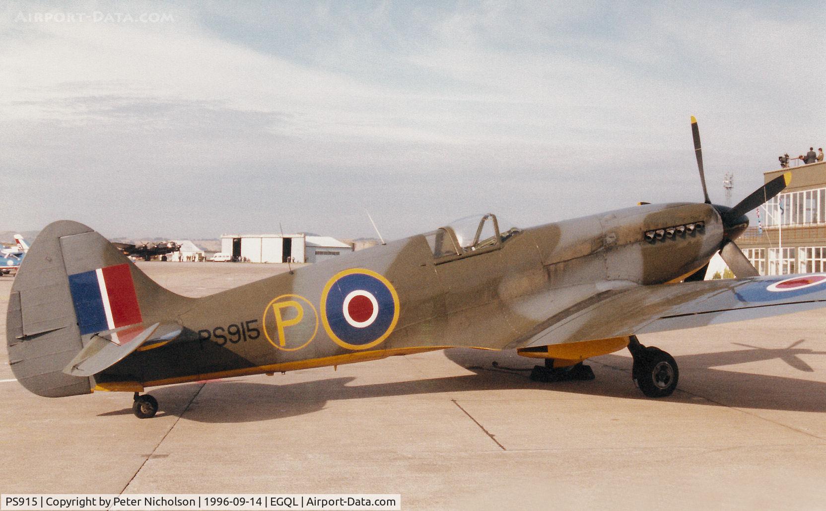 PS915, 1945 Supermarine 389 Spitfire PR.XIX C/N 6S/585121, Spitfire PR.XIX of the RAF Battle of Britian Memorial Flight based at RAF Coningsby on display at the 1996 RAF Leuchars Airshow.