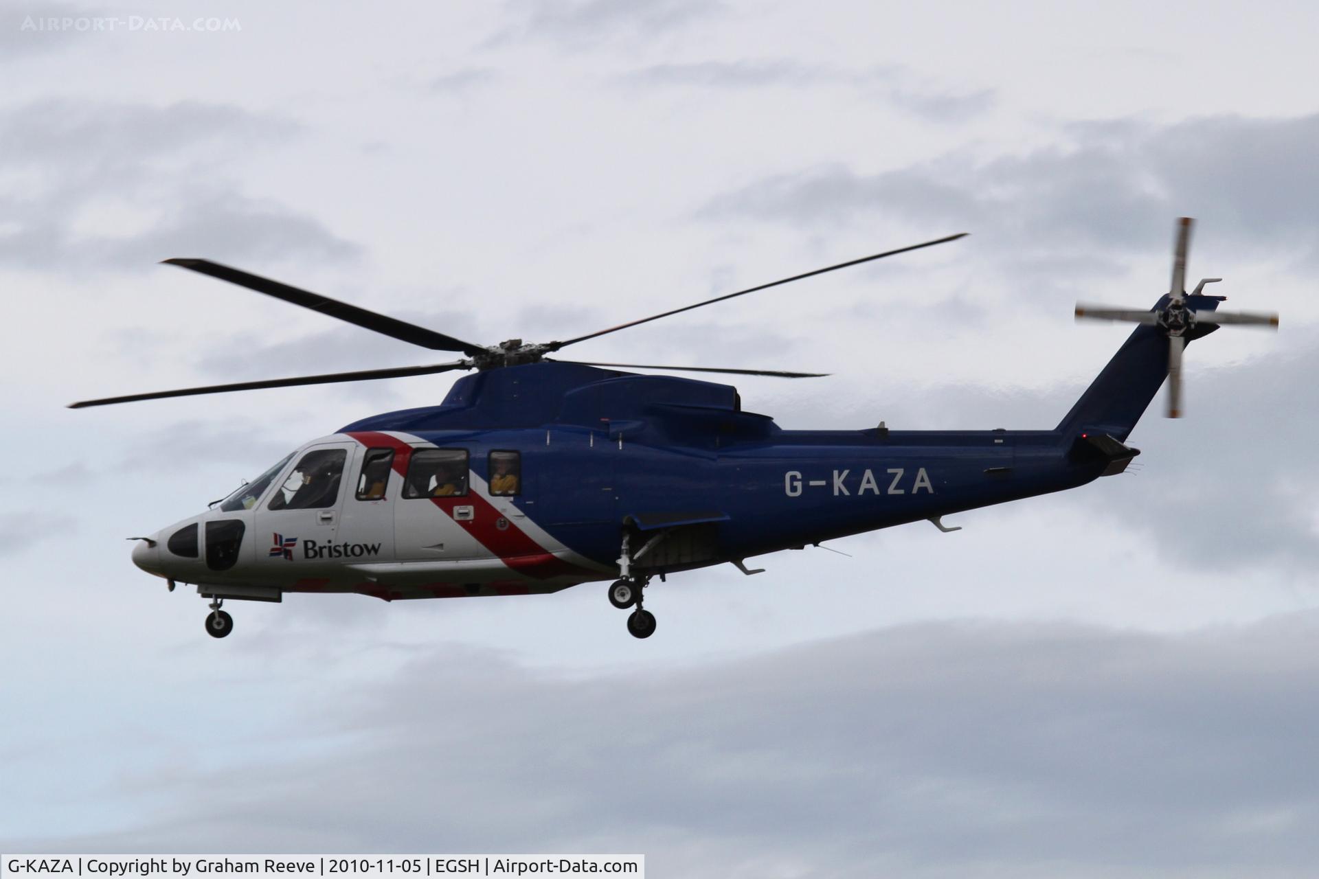 G-KAZA, 2006 Sikorsky S-76C C/N 760615, Late in the afternoon.