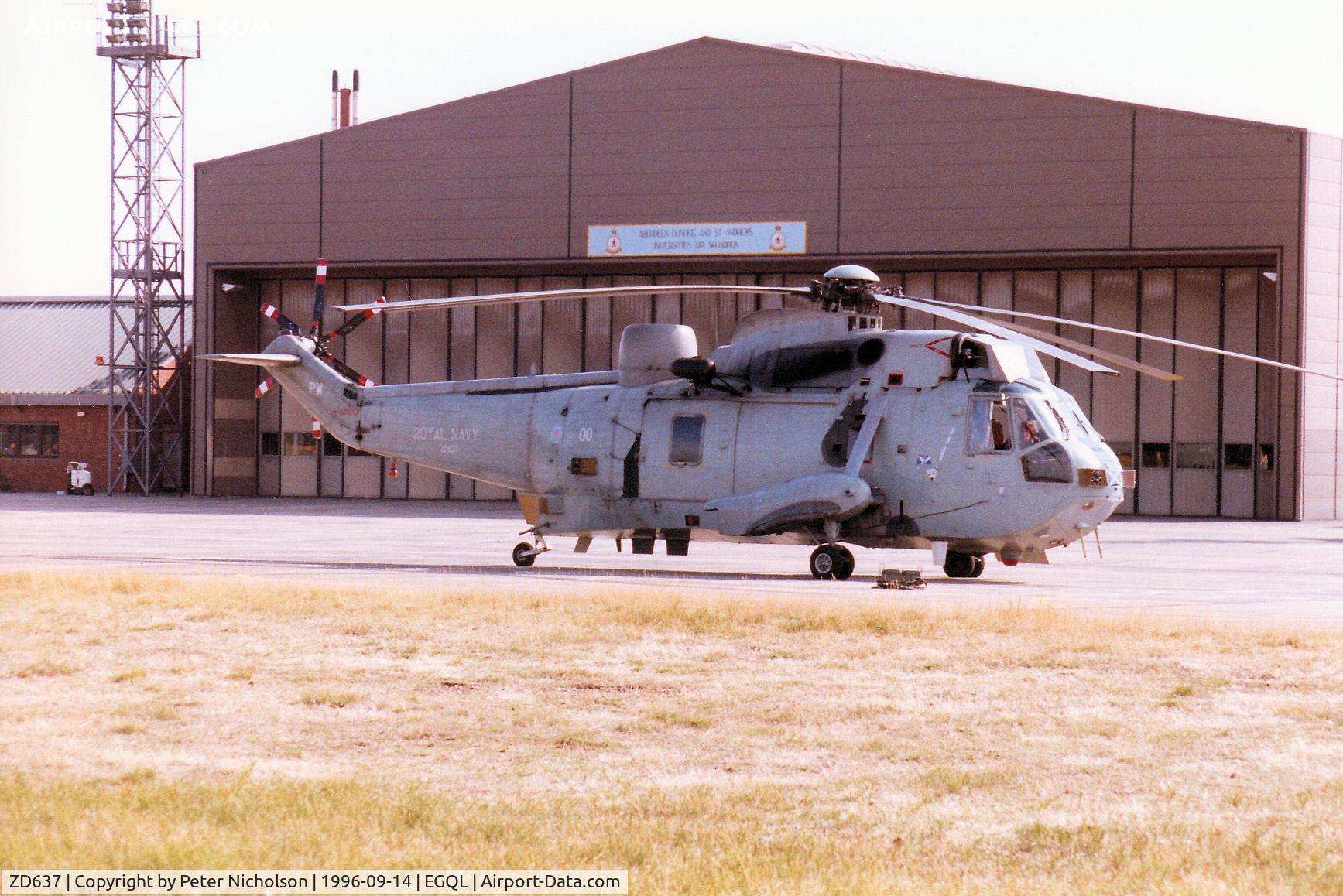 ZD637, Westland Sea King HAS.6 C/N WA946, Sea King HAS.5 of 819 Squadron at RNAS Prestwick seen at the 1996 RAF Leuchars Airshow.
