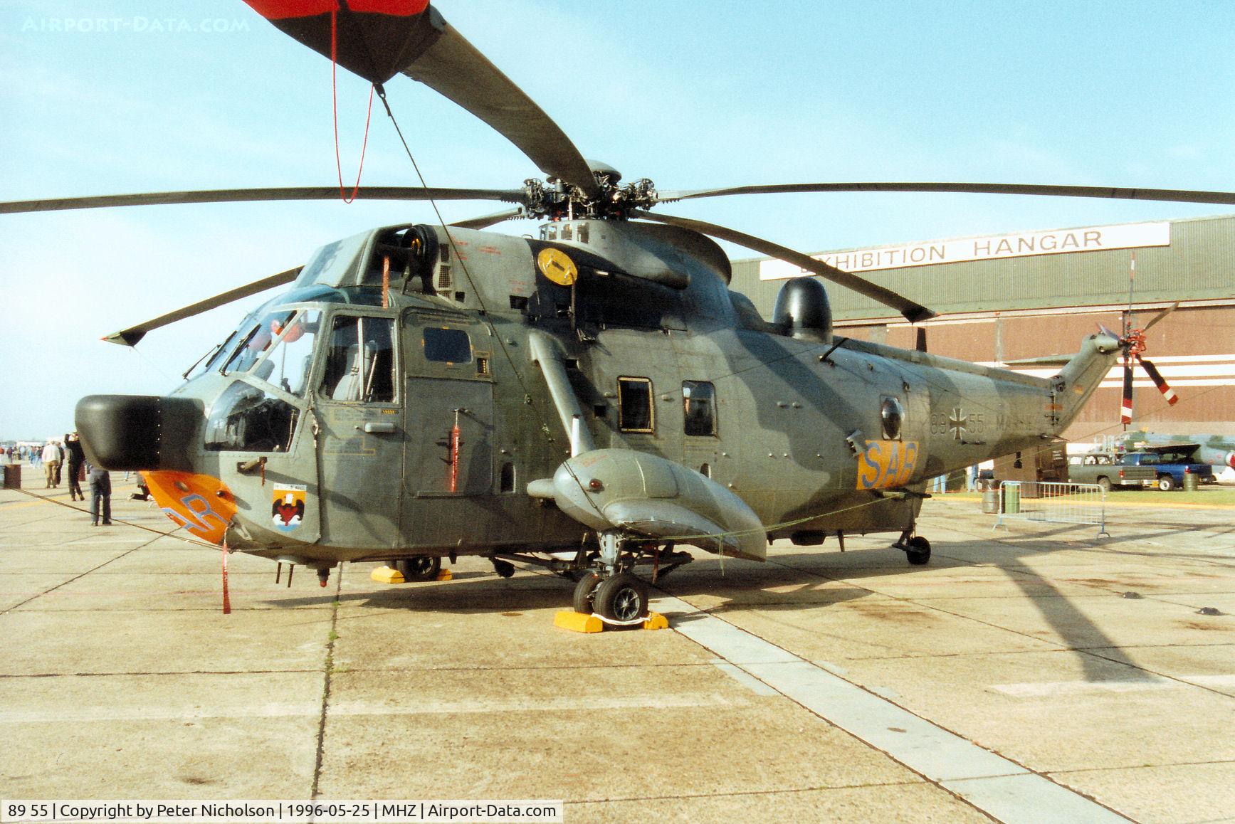89 55, Westland Sea King Mk.41 C/N WA759/81, Sea King Mk.41 of MFG-5 German Kreigsmarine on display at the 1996 RAF Mildenhall Air Fete.