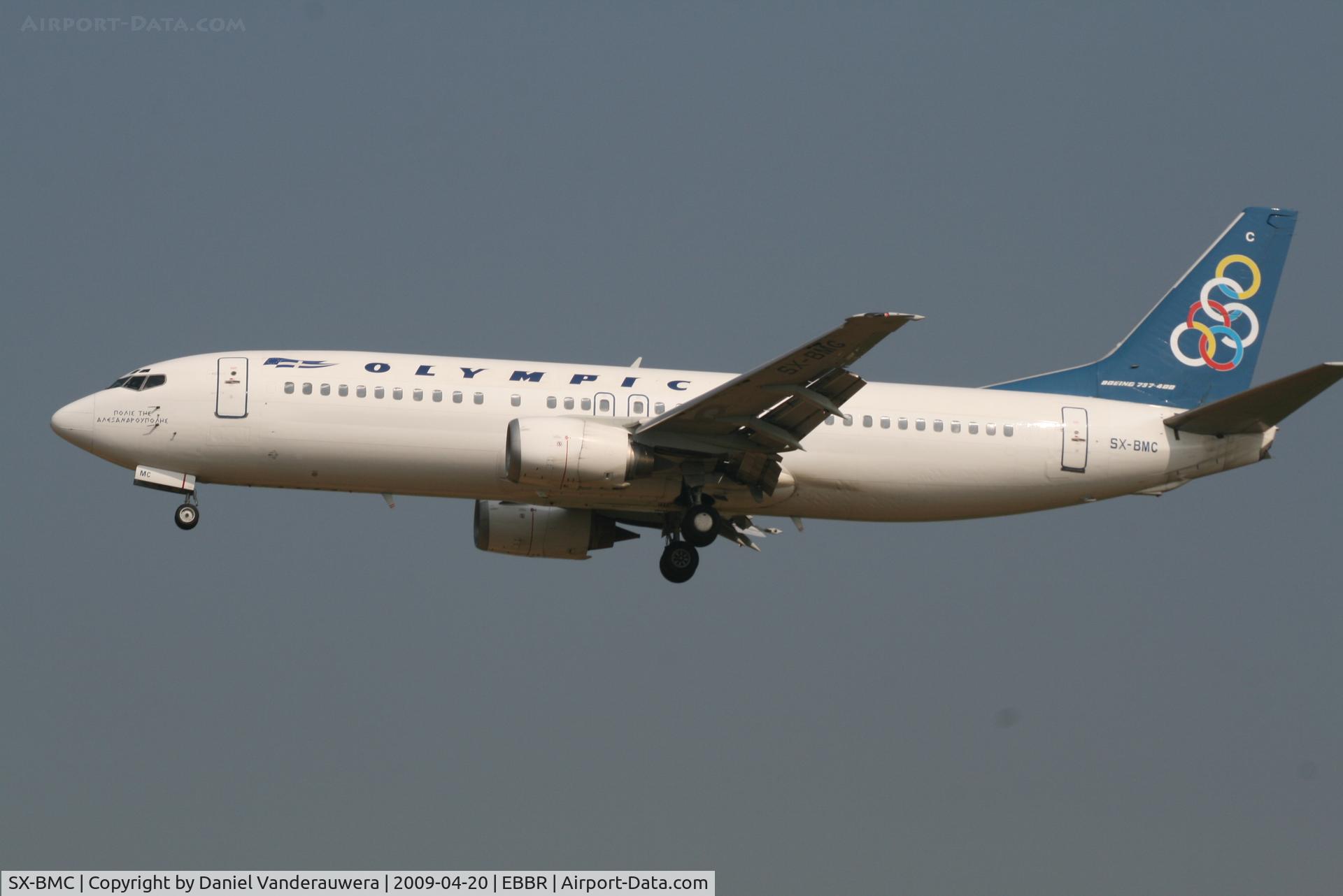 SX-BMC, 1993 Boeing 737-42J C/N 27143, Arrival of flight OA145 to RWY 25L