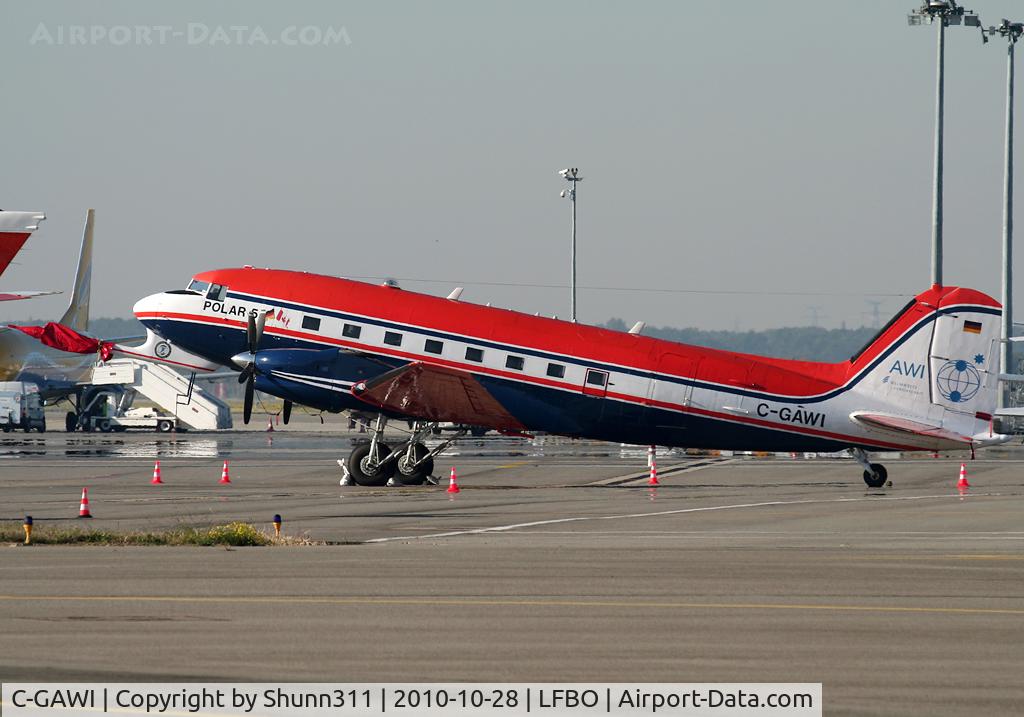 C-GAWI, 1943 Douglas DC3C-S4C4G C/N 19227, Parked at the General Aviation area...
