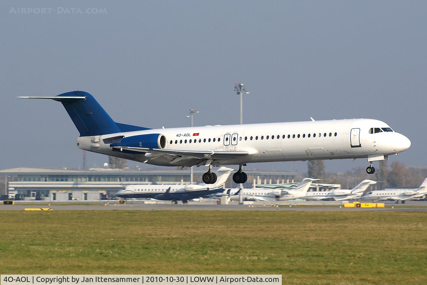 4O-AOL, 1989 Fokker 100 (F-28-0100) C/N 11268, 4O-AOL @ LOWW