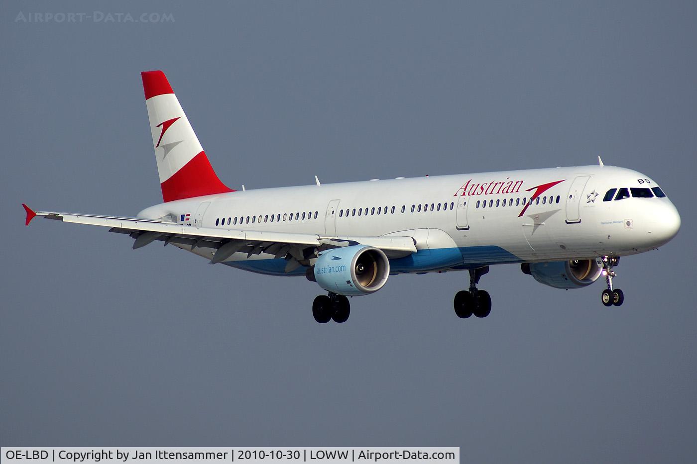 OE-LBD, 1998 Airbus A321-211 C/N 920, OE-LBD @ LOWW