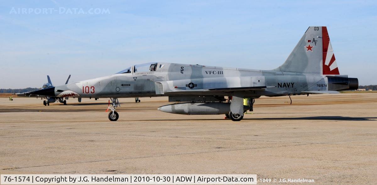 76-1574, Northrop F-5E Tiger II C/N L.1049, port  view  of ex-Swiss F-5E J-3049