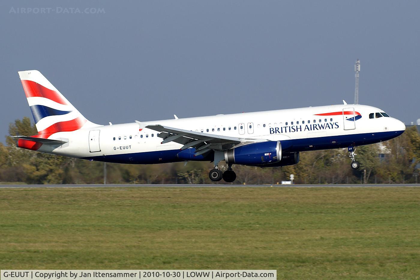 G-EUUT, 2007 Airbus A320-232 C/N 3314, G-EUUT @ LOWW