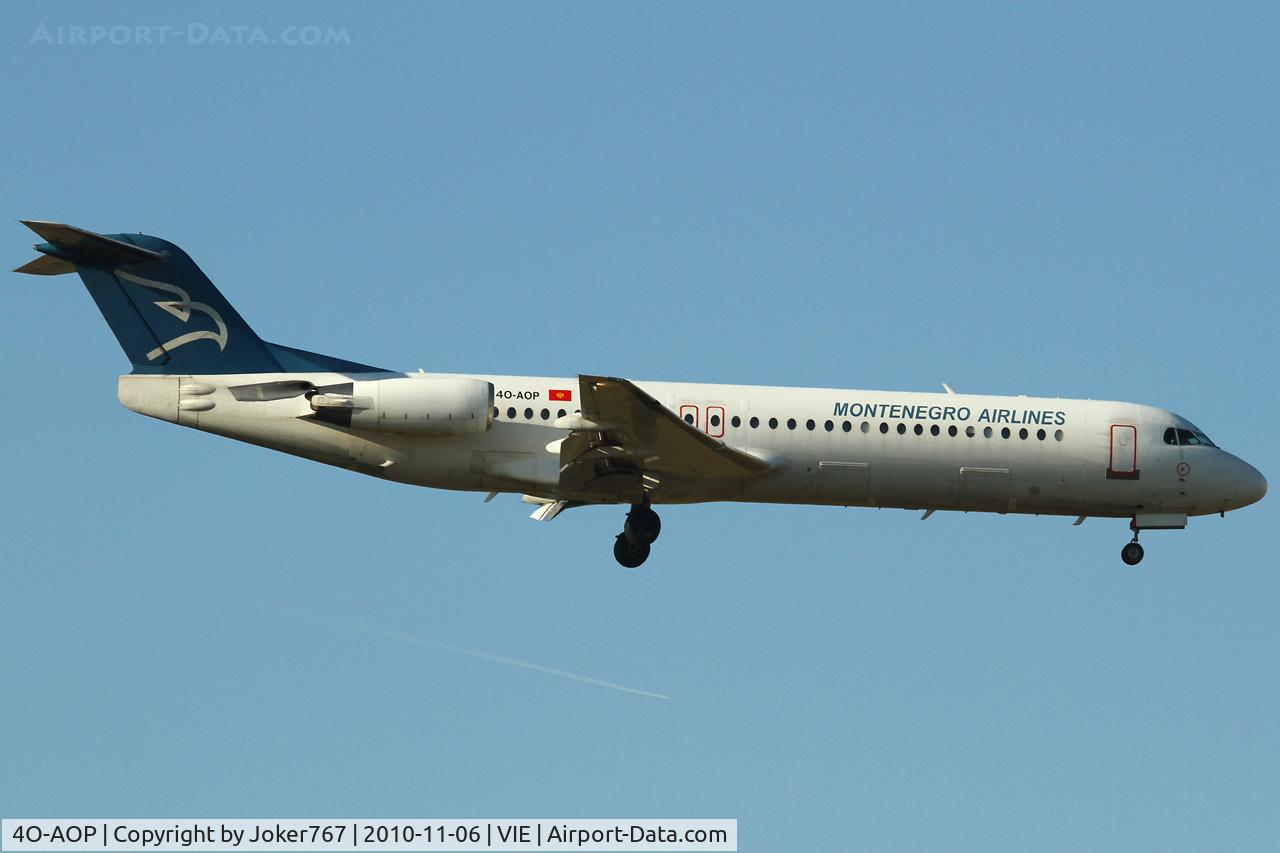 4O-AOP, 1991 Fokker 100 (F-28-0100) C/N 11332, Montenegro Airlines