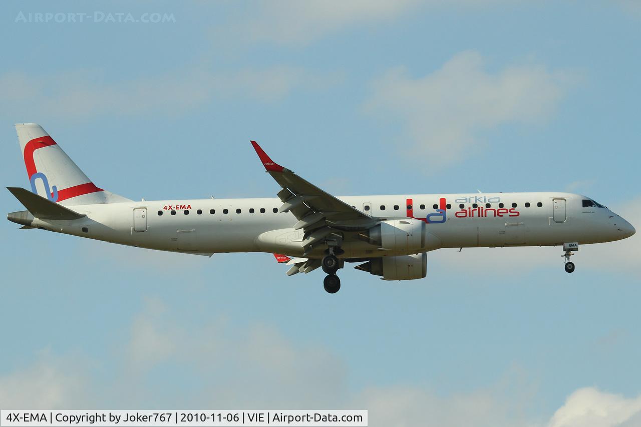 4X-EMA, 2008 Embraer 195LR (ERJ-190-200LR) C/N 19000172, Arkia