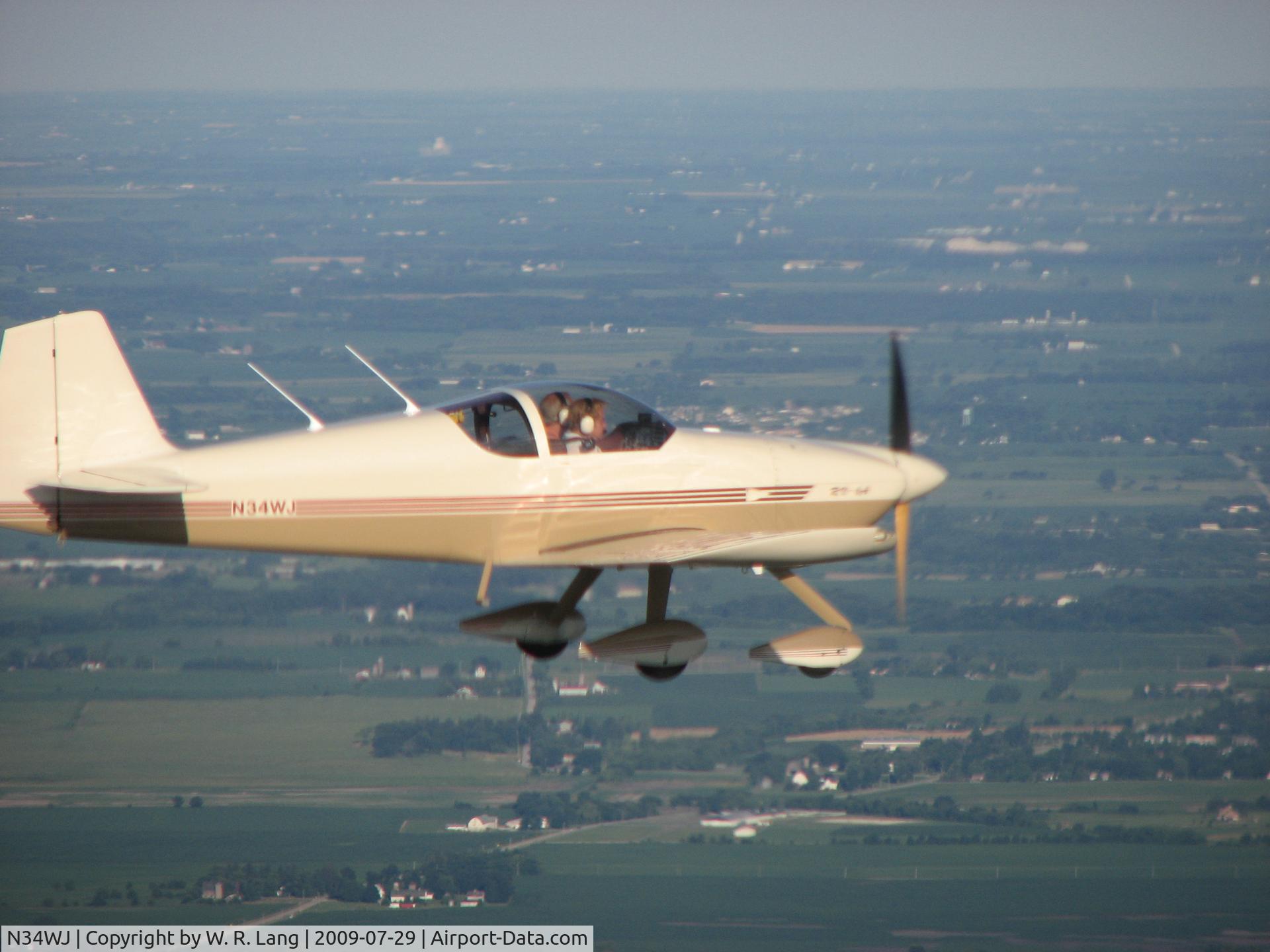 N34WJ, 1994 Vans RV-6A C/N 20493, Over Wisconsin headed for Oshkosh, EAA Adventure