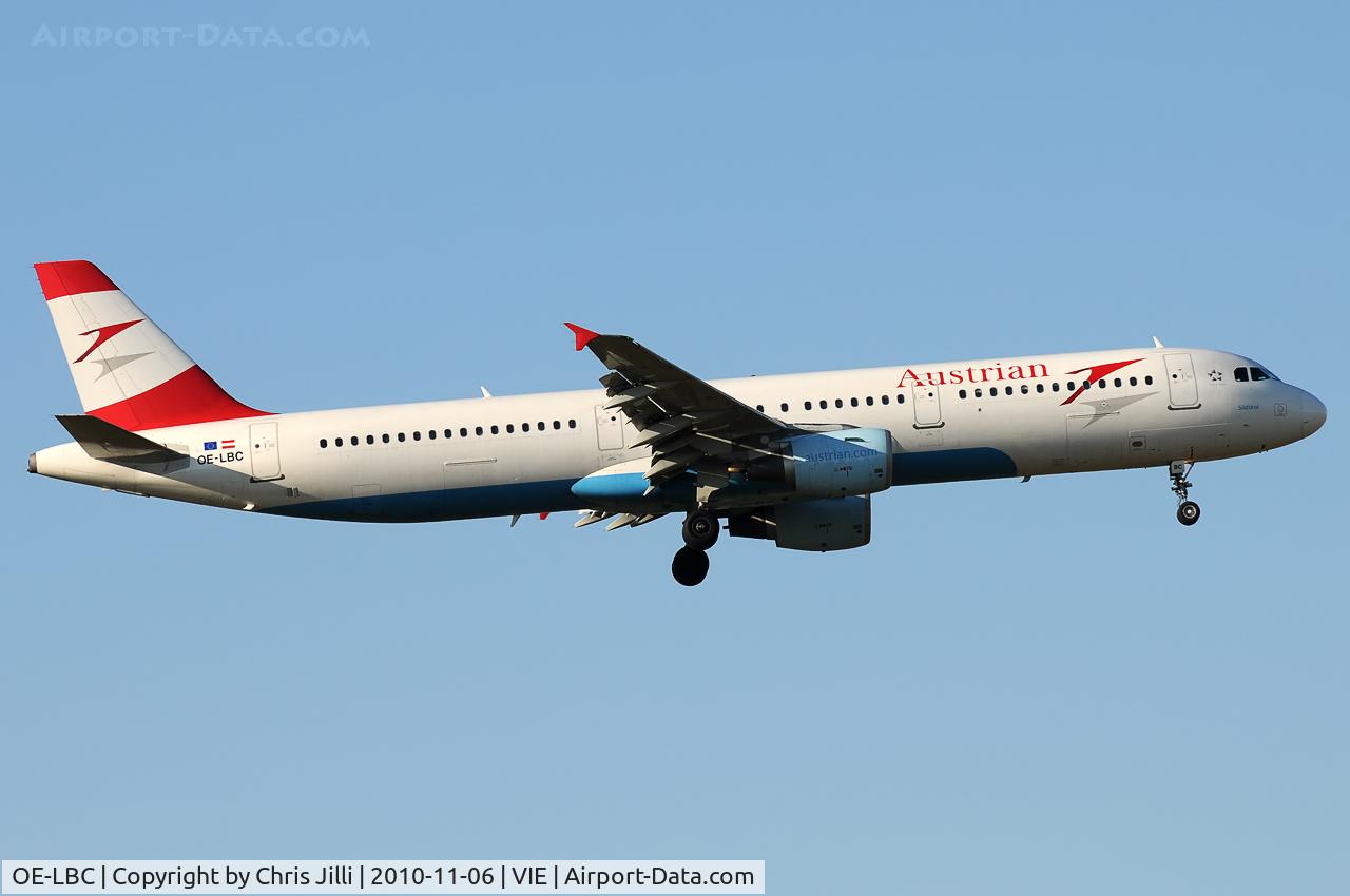 OE-LBC, 1996 Airbus A321-111 C/N 581, Austrian