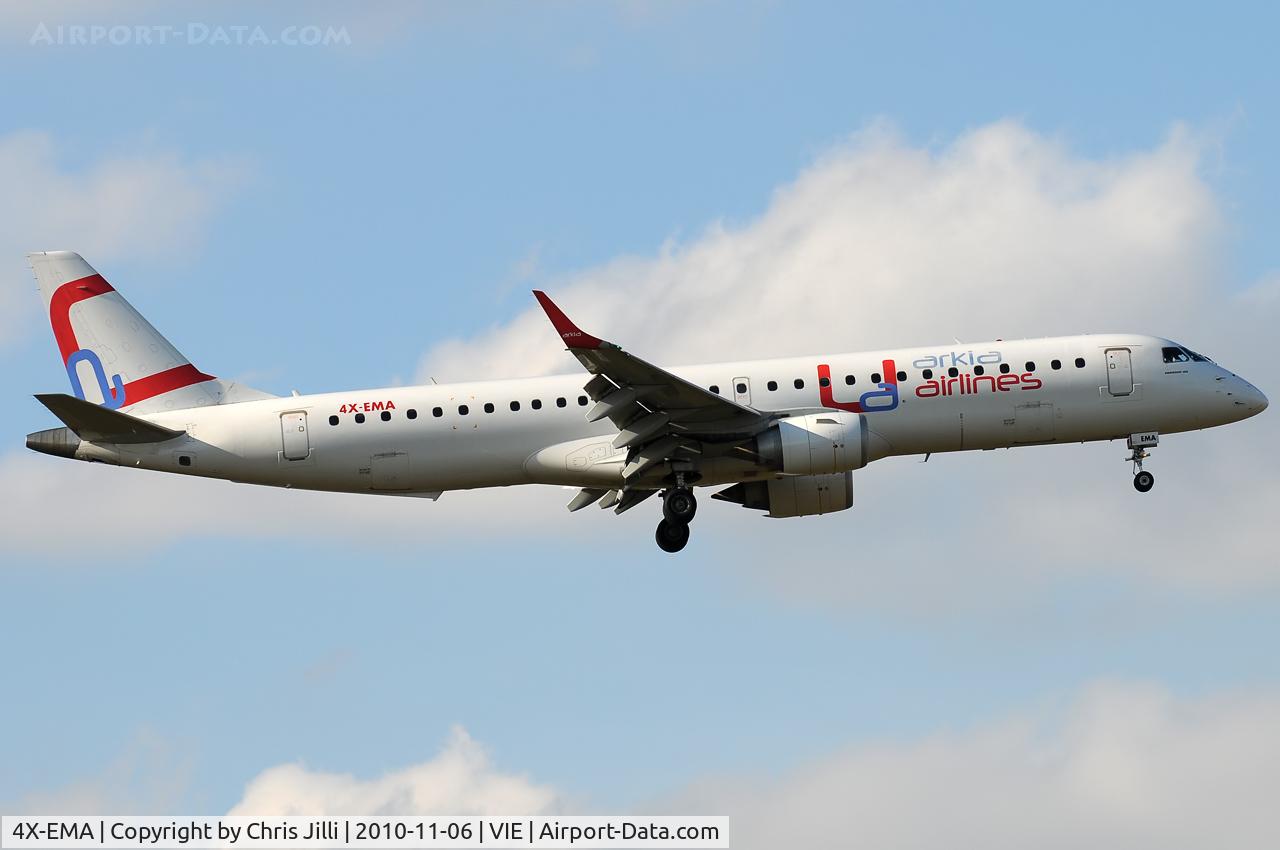 4X-EMA, 2008 Embraer 195LR (ERJ-190-200LR) C/N 19000172, Arkia