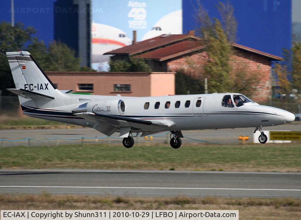 EC-IAX, 1980 Cessna 550 Citation II C/N 550-0156, Landing rwy 14R