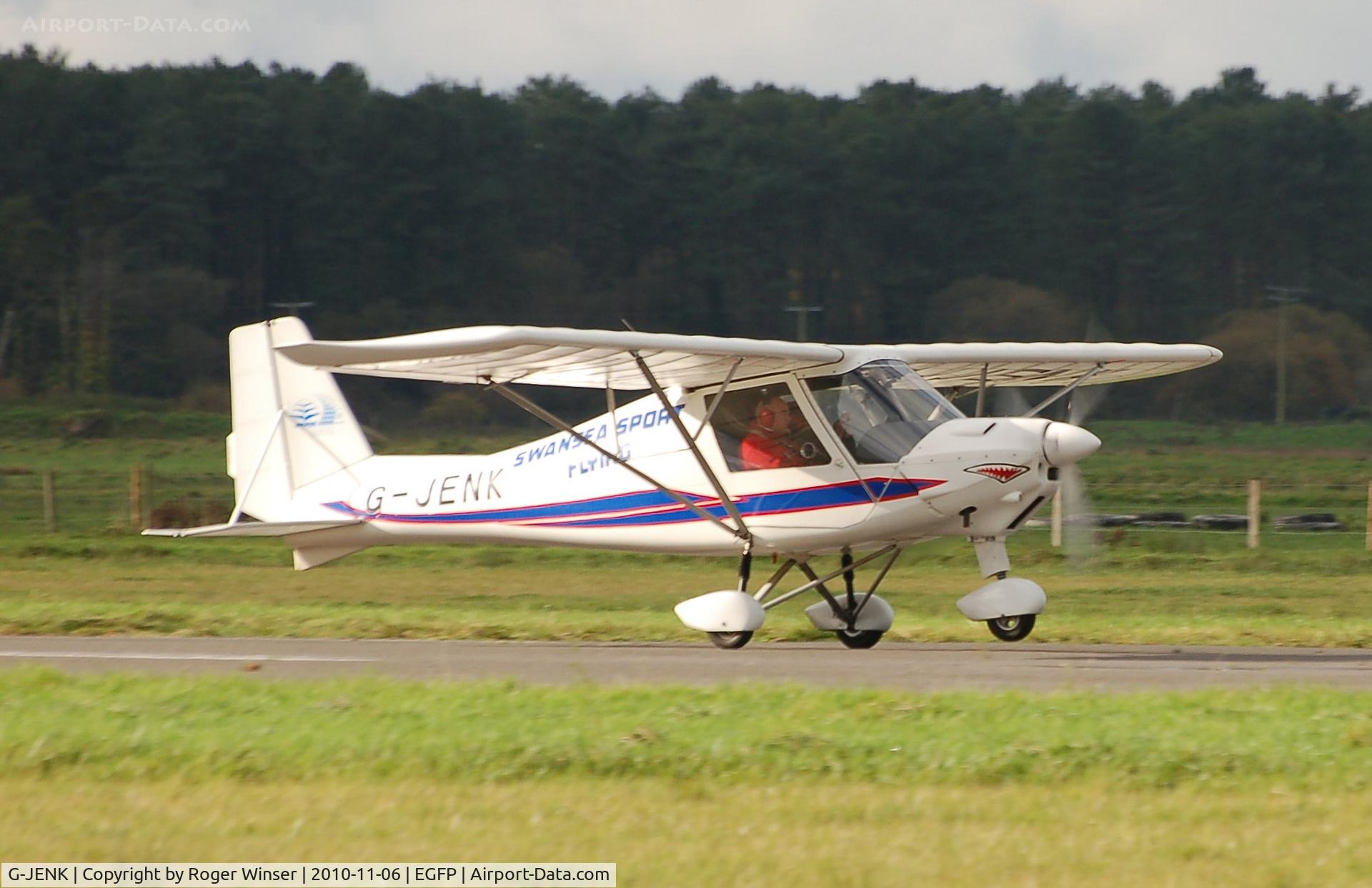 G-JENK, 2008 Comco Ikarus C42 FB80 C/N 0806-6978, Resident Ikarus C42 departing Runway 04