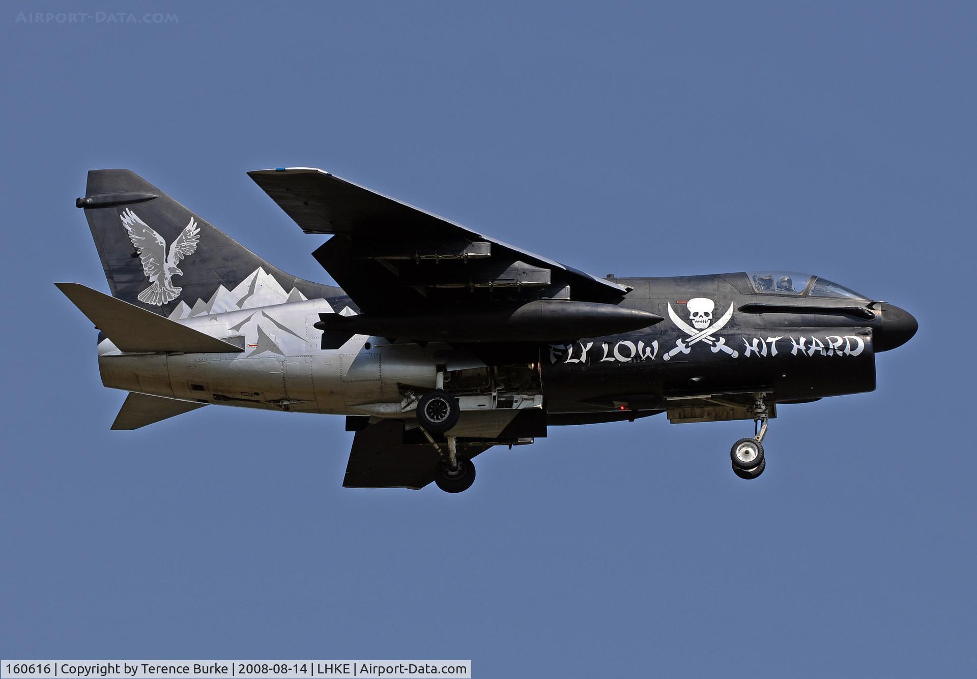 160616, LTV A-7E Corsair II C/N E-540, Arriving at Kecskemet Hungary, August 2008