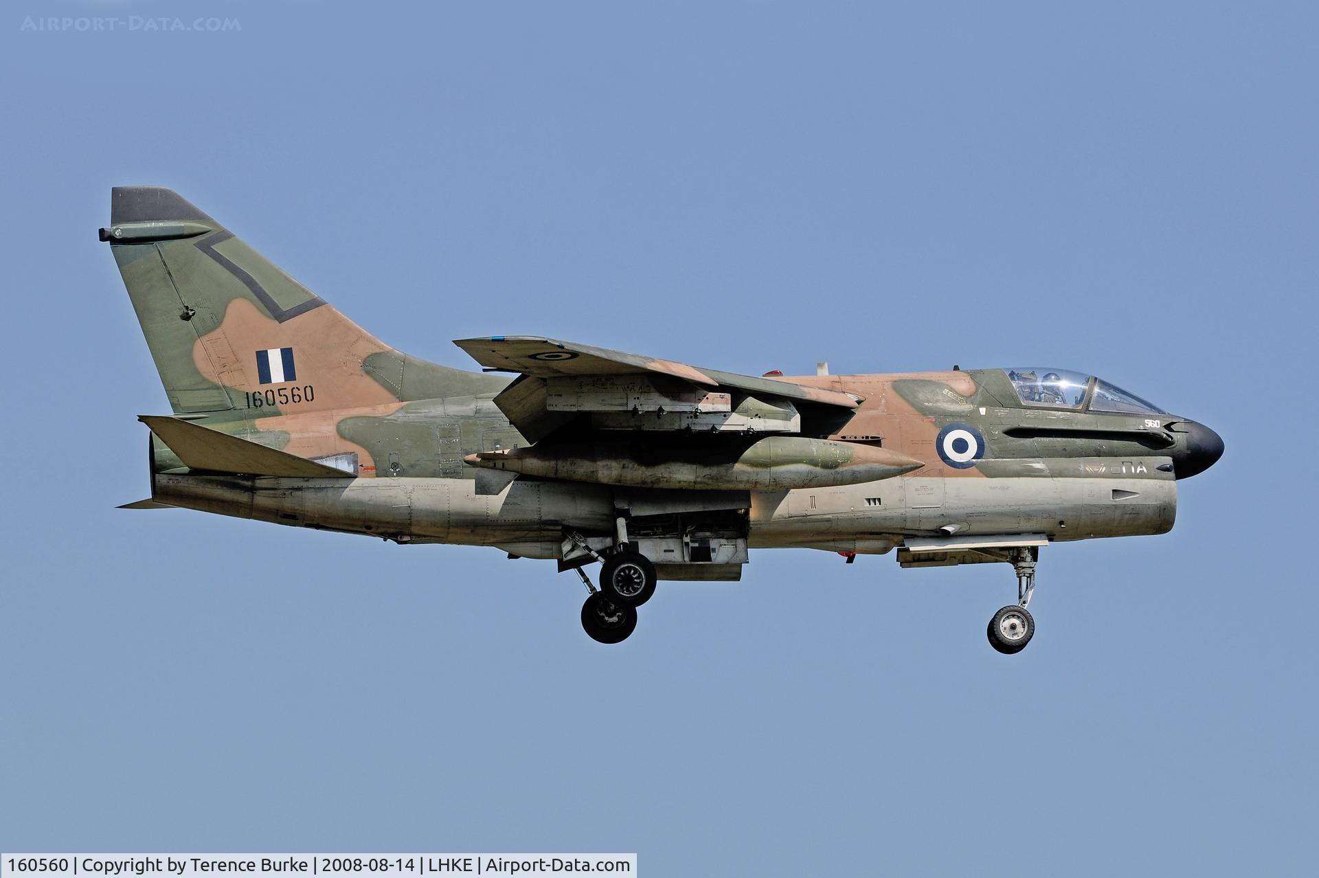 160560, LTV A-7E Corsair II C/N E-530, Arriving at Kecskemet Hungary, August 2008