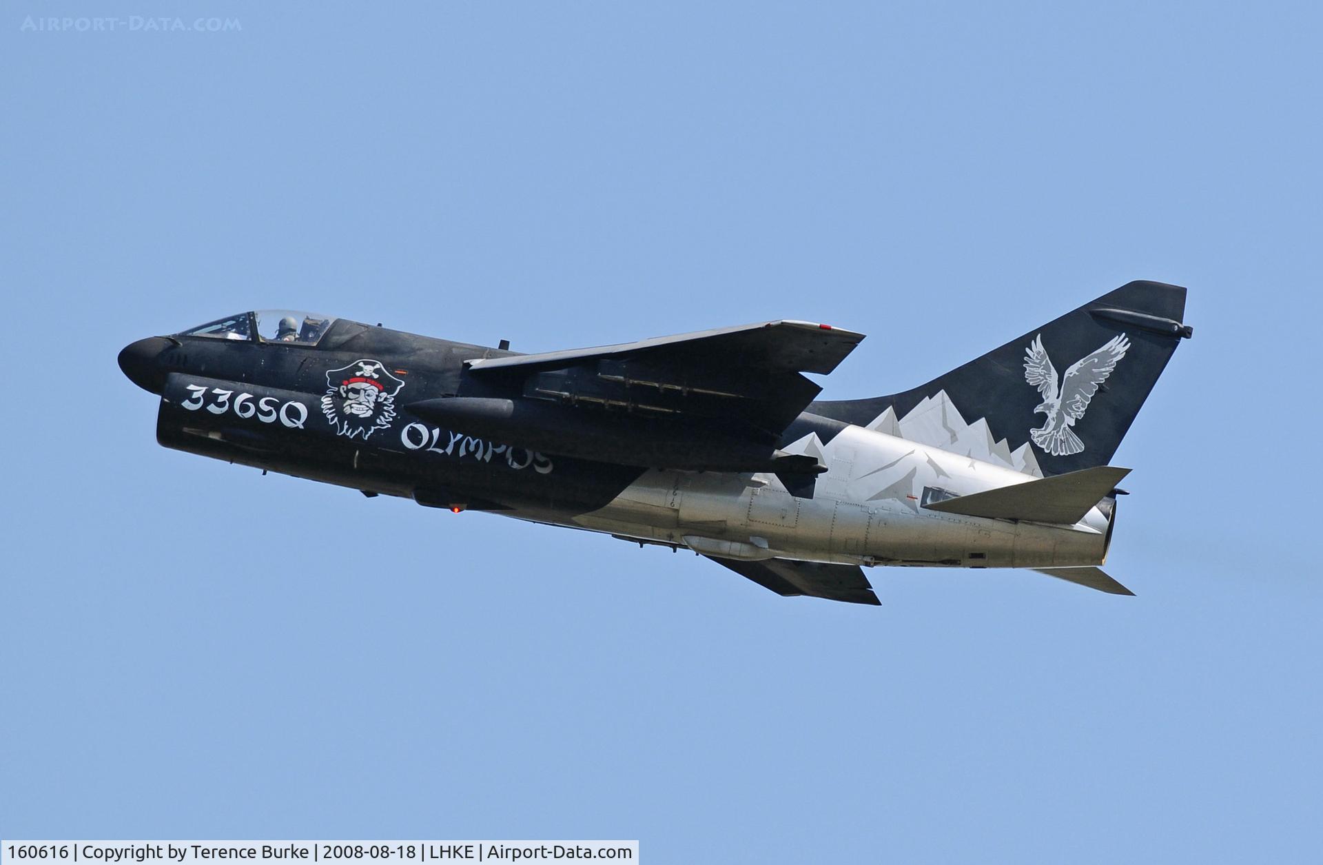 160616, LTV A-7E Corsair II C/N E-540, Departing Kecskemet Air Show Hungary, August 2008