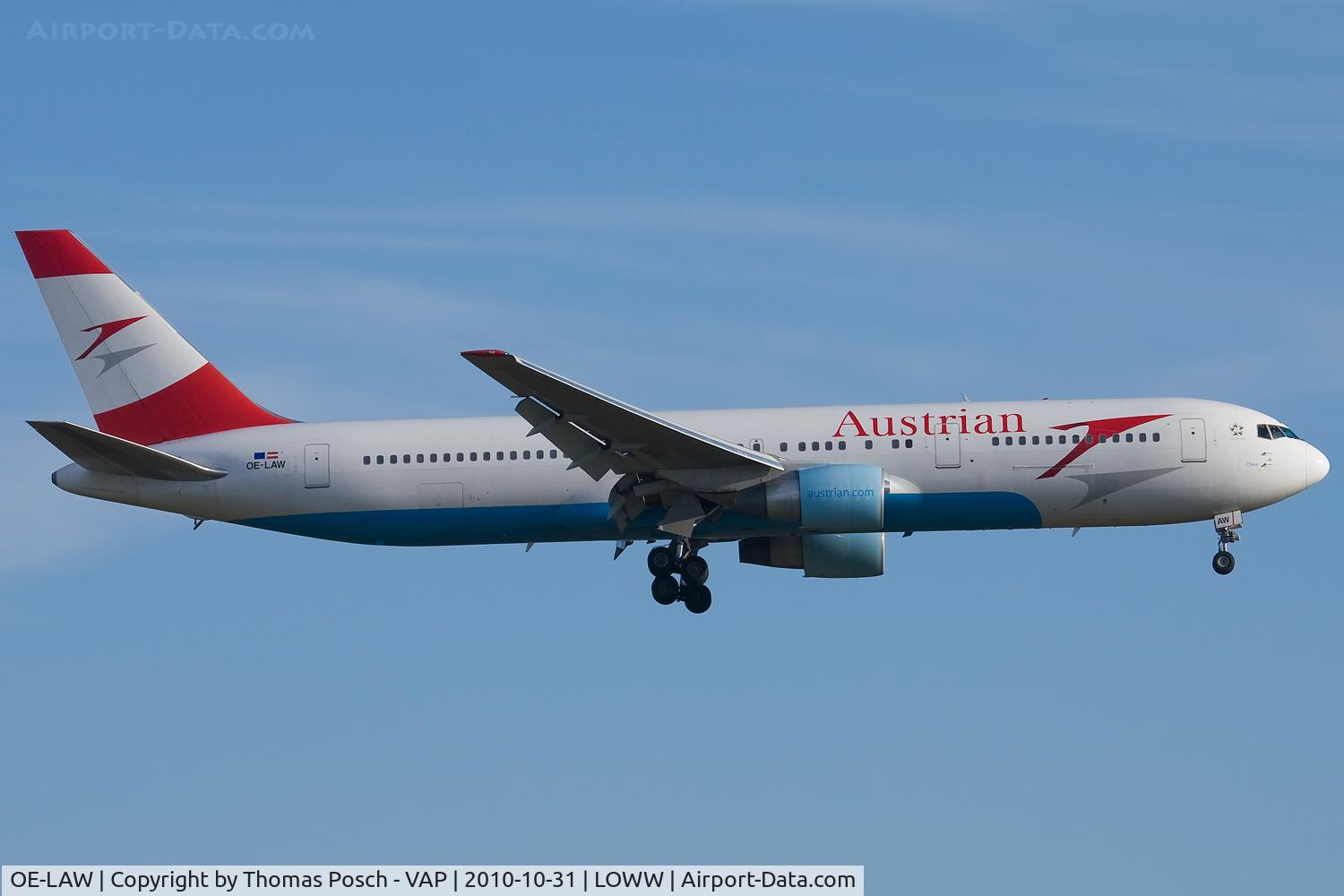 OE-LAW, 1992 Boeing 767-3Z9/ER C/N 26417, Austrian Airlines