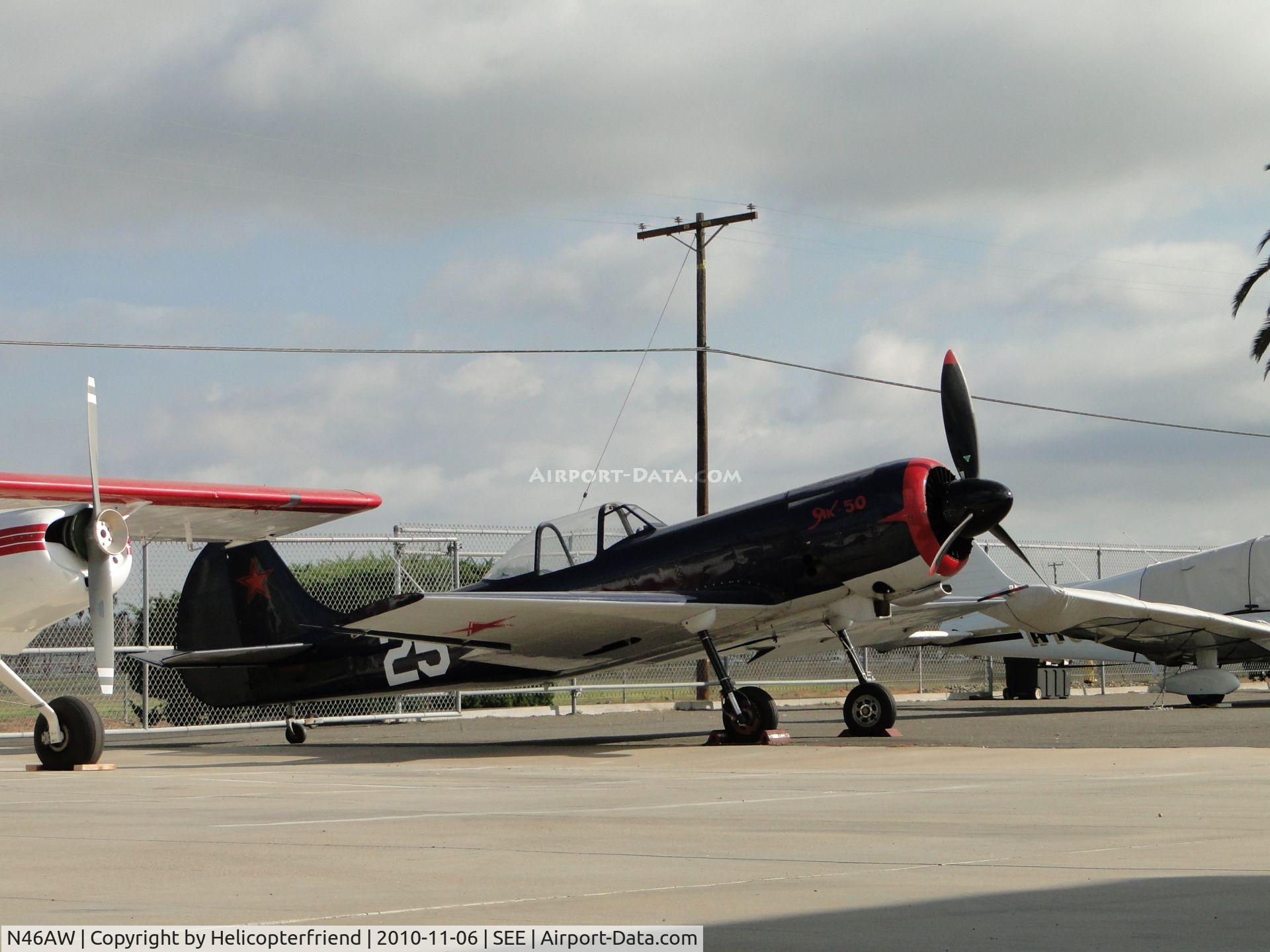 N46AW, 1985 Yakovlev Yak-50 C/N 853008, Parked near the fence