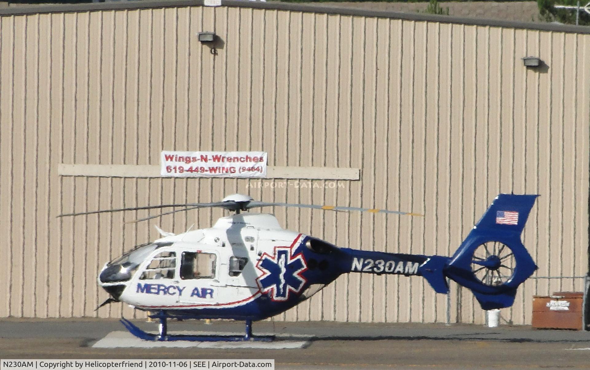 N230AM, 2007 Eurocopter EC-135P-2+ C/N 0540, Parked at Mercy Air Service hanger waiting for a call out