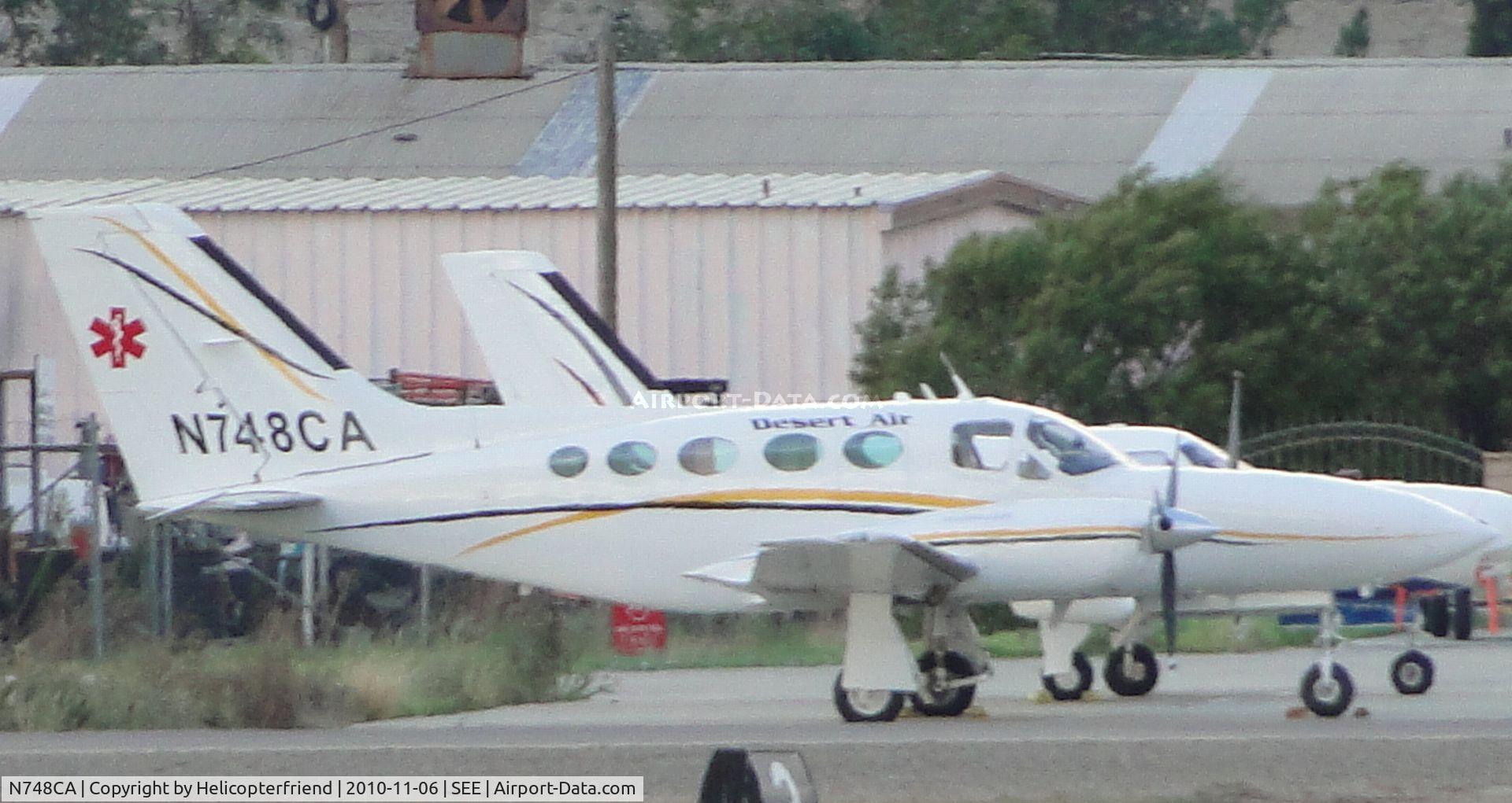 N748CA, 1980 Cessna 421C Golden Eagle C/N 421C0905, Parked near Jet Air hanger