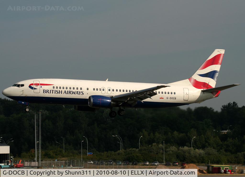 G-DOCB, 1991 Boeing 737-436 C/N 25304, Landing rwy 24