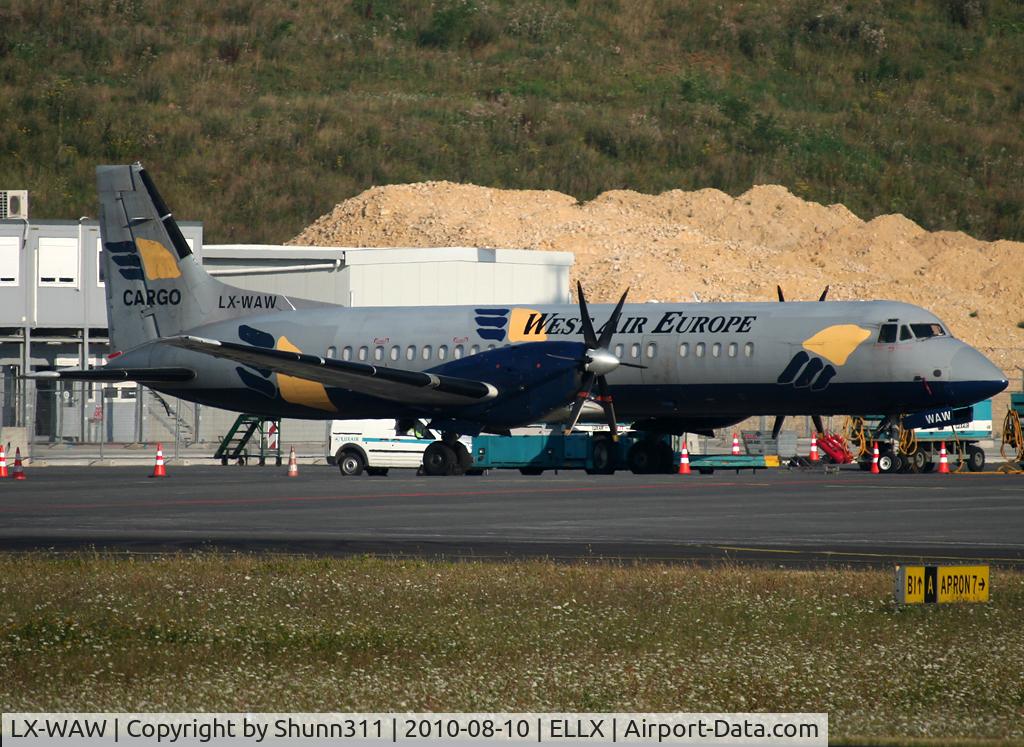 LX-WAW, 1989 British Aerospace ATP C/N 2021, Parked at the Cargo area...