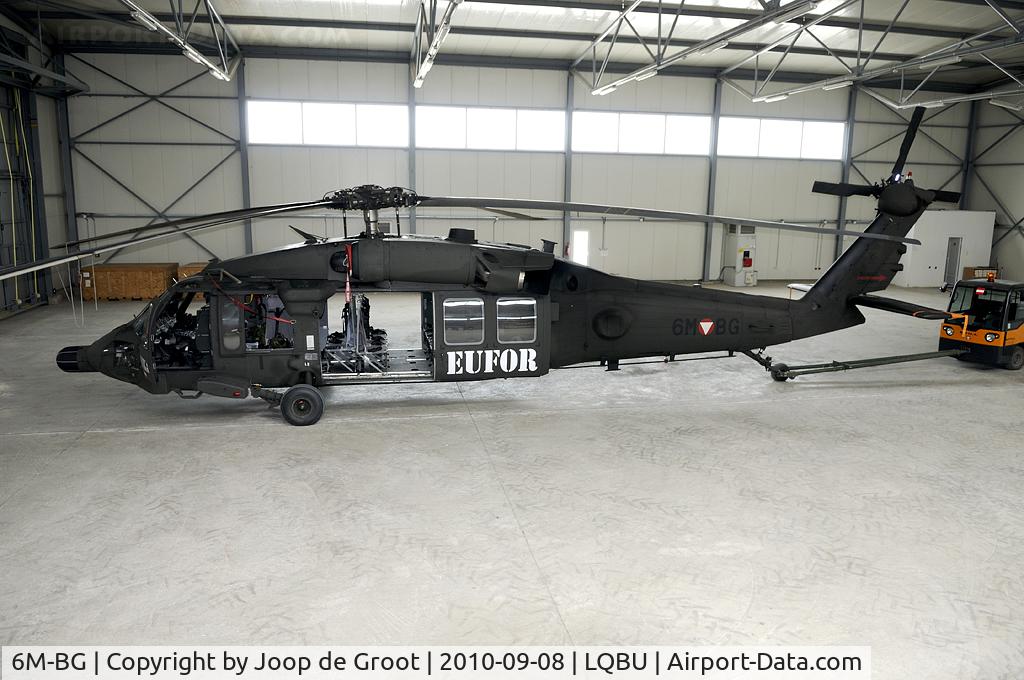 6M-BG, 2002 Sikorsky S-70A-42 Black Hawk C/N 70-2756, One of two Austrian Blackhawks in Bosnia. This one is fitted out for evacuation and SAR duties.