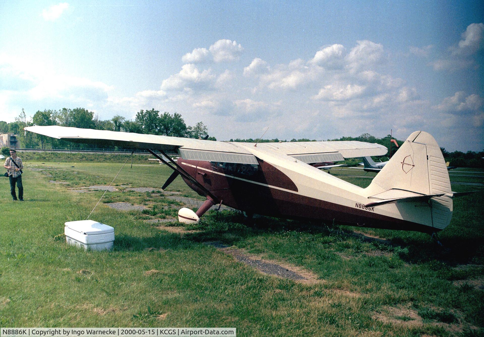 N8886K, 1947 Stinson 108-1 Voyager C/N 108-1886, Stinson 108-1 Voyager 150 at College Park MD airfield