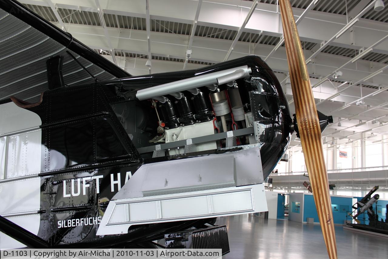 D-1103, Dornier Do B Merkur Replica C/N 88, Engine of Dornier Merkur, Dornier Museum Friedrichshafen