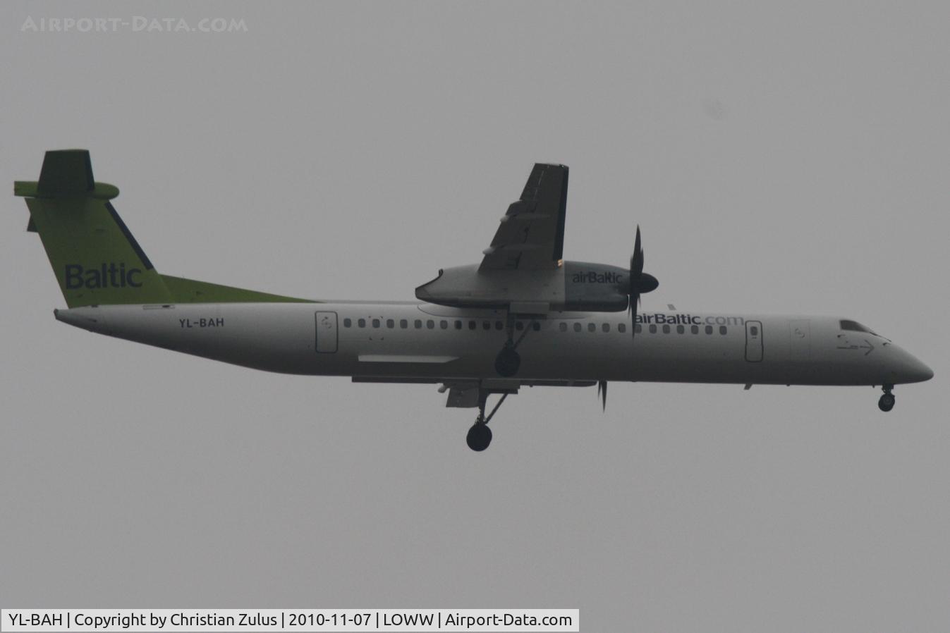 YL-BAH, 2010 De Havilland Canada DHC-8-402Q Dash 8 C/N 4296, Air Baltic
