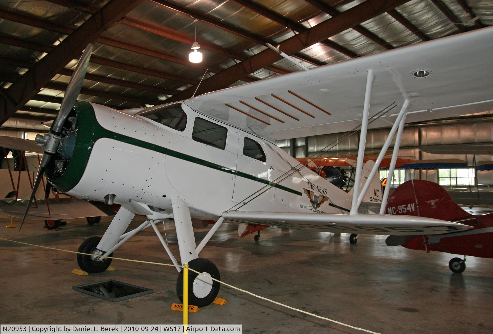 N20953, 1939 Waco ARE C/N 5080, This 1939 beauty at Pioneer Airport is still airworthy.