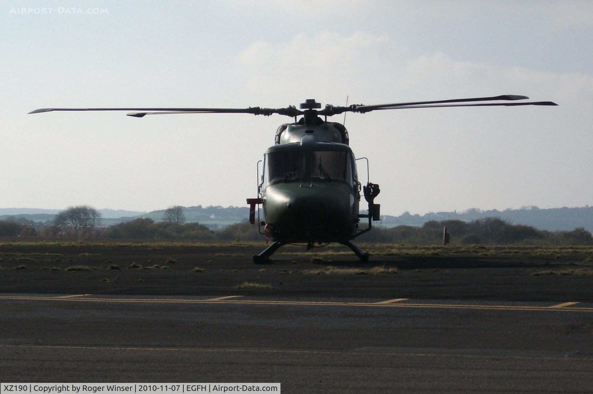 XZ190, 1978 Westland Lynx AH.7 C/N 082, AAC Lynx visiting Swansea Airport