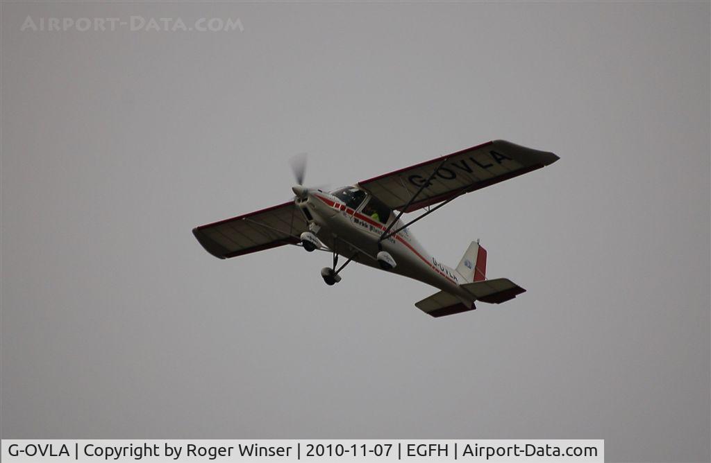 G-OVLA, 2003 Comco Ikarus C42 FB UK C/N PFA 322-14028, Ikarus departing Runway 22