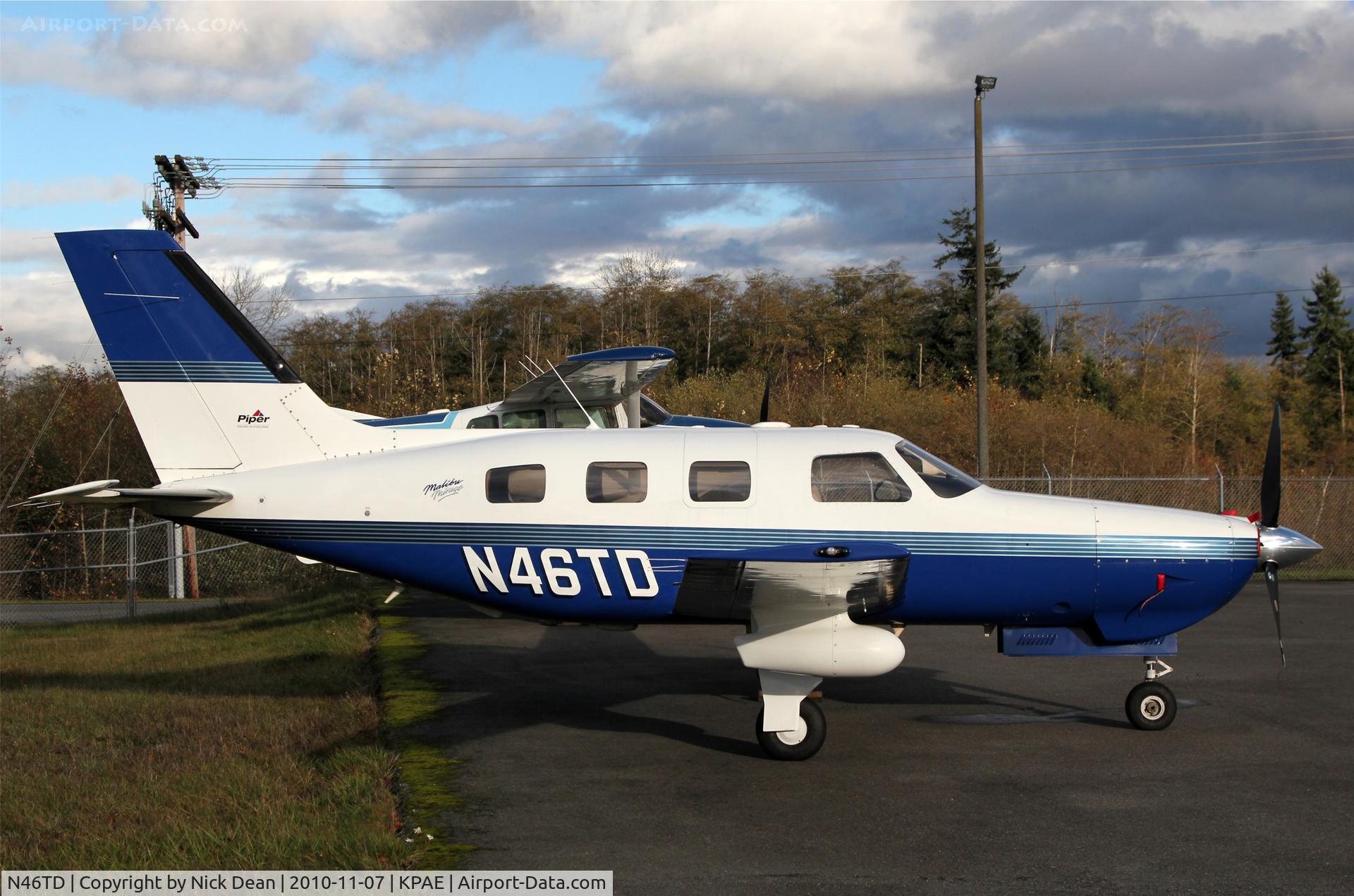 N46TD, 1998 Piper PA-46-350P Malibu Mirage C/N 4636177, KPAE